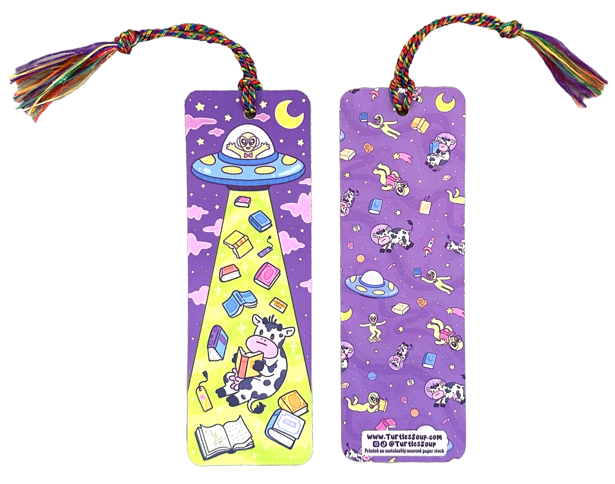 Alien Abduction Bookmark with Tassel