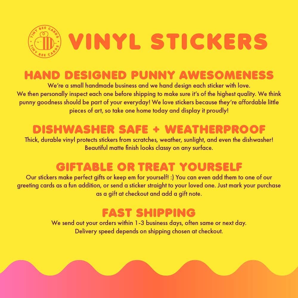 Tiny Bee Cards - Protect our Pollinators Bugs & Birds Vinyl Sticker