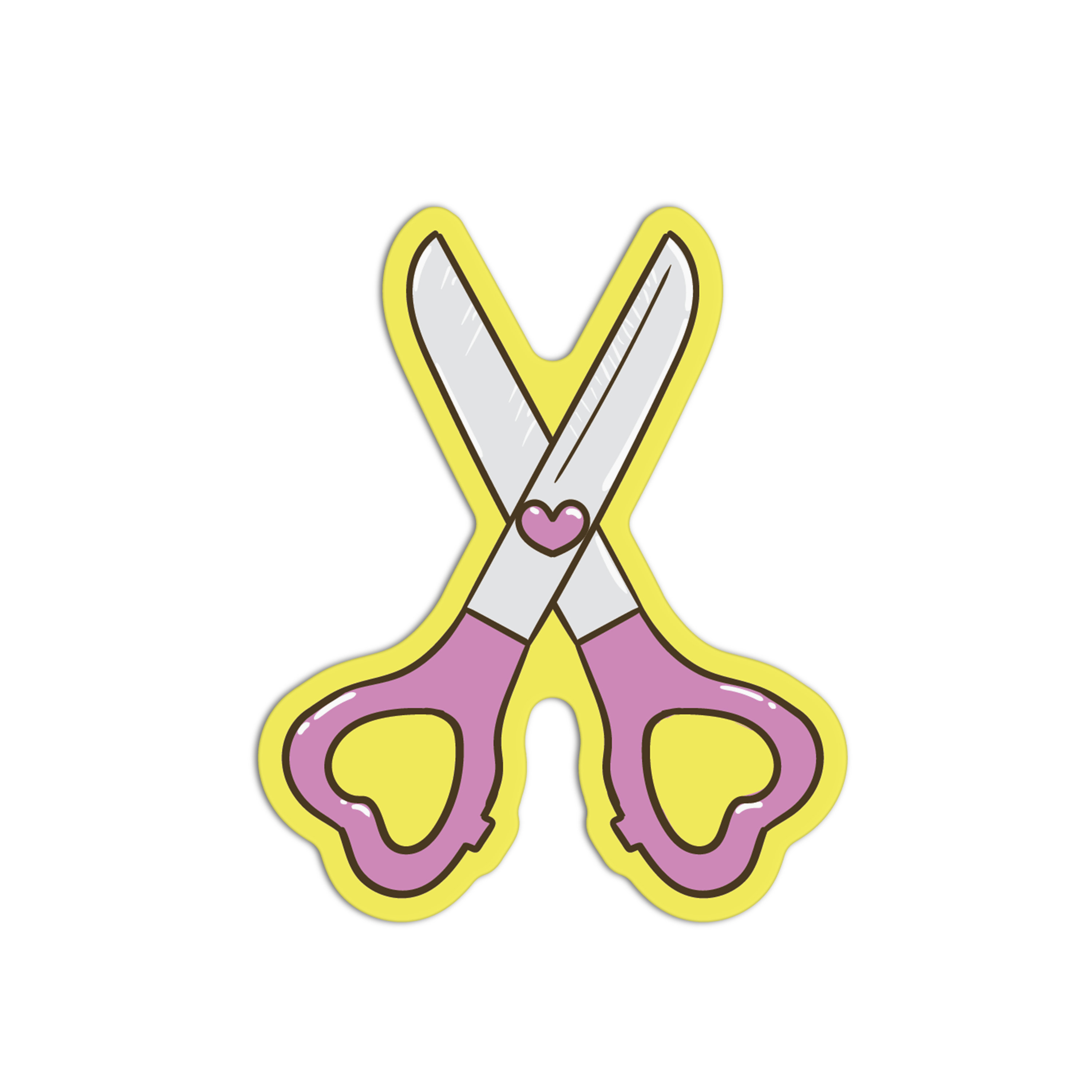 Scissor School Supplies Textured Stickers
