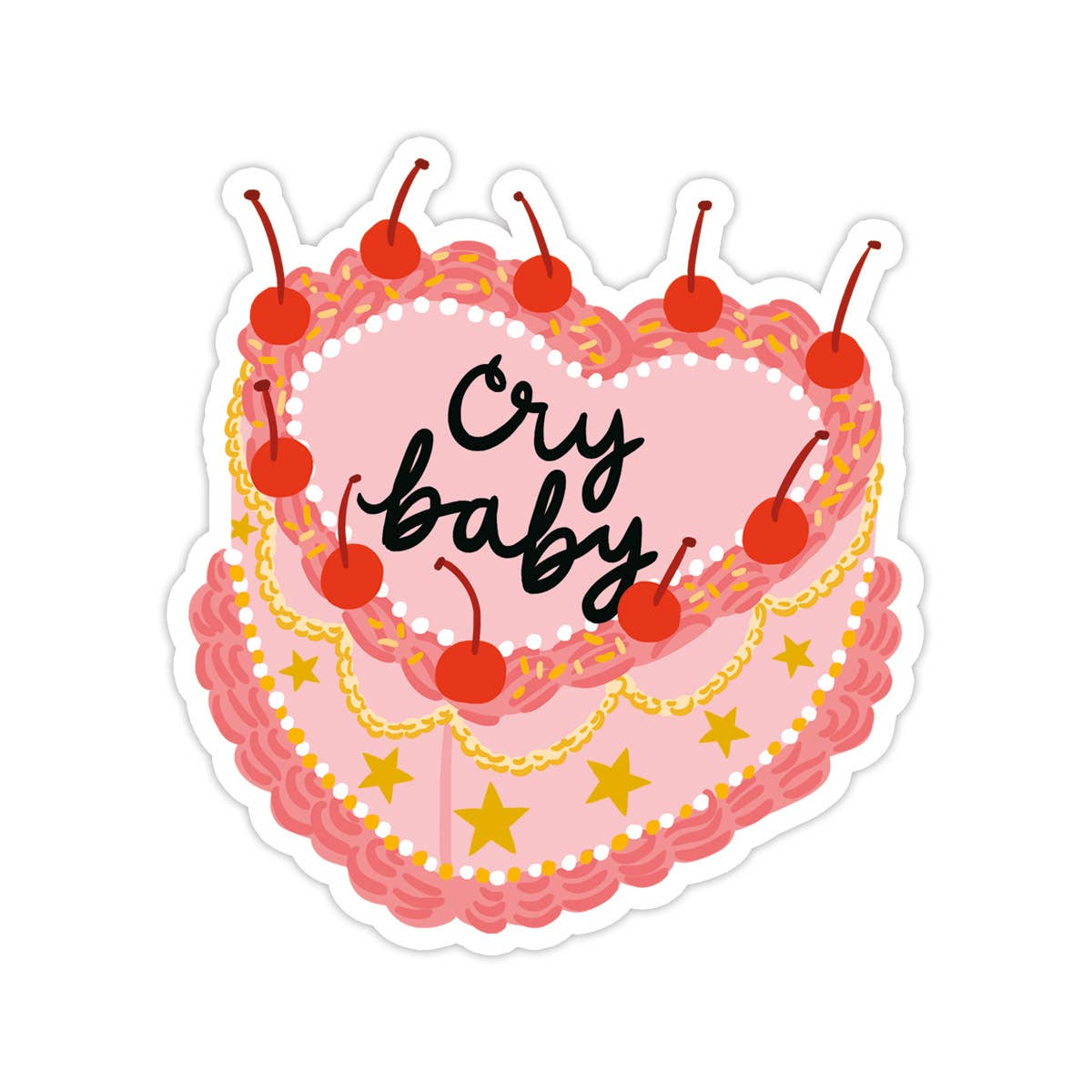 Cry Baby Vinyl Sticker - Cute Trendy Sticker