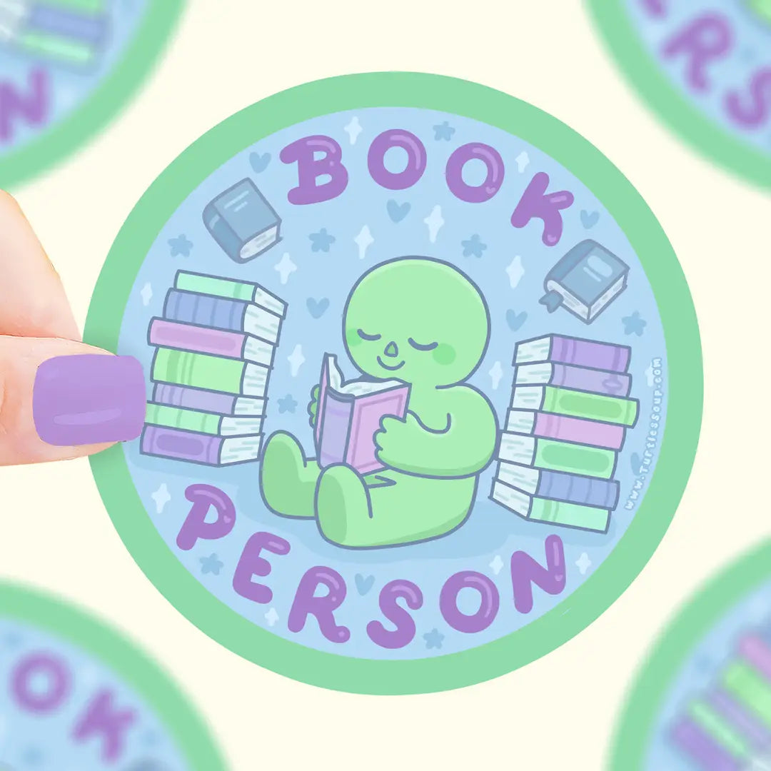 Book Person, Reader, Bookish, Little Guys, Vinyl Sticker