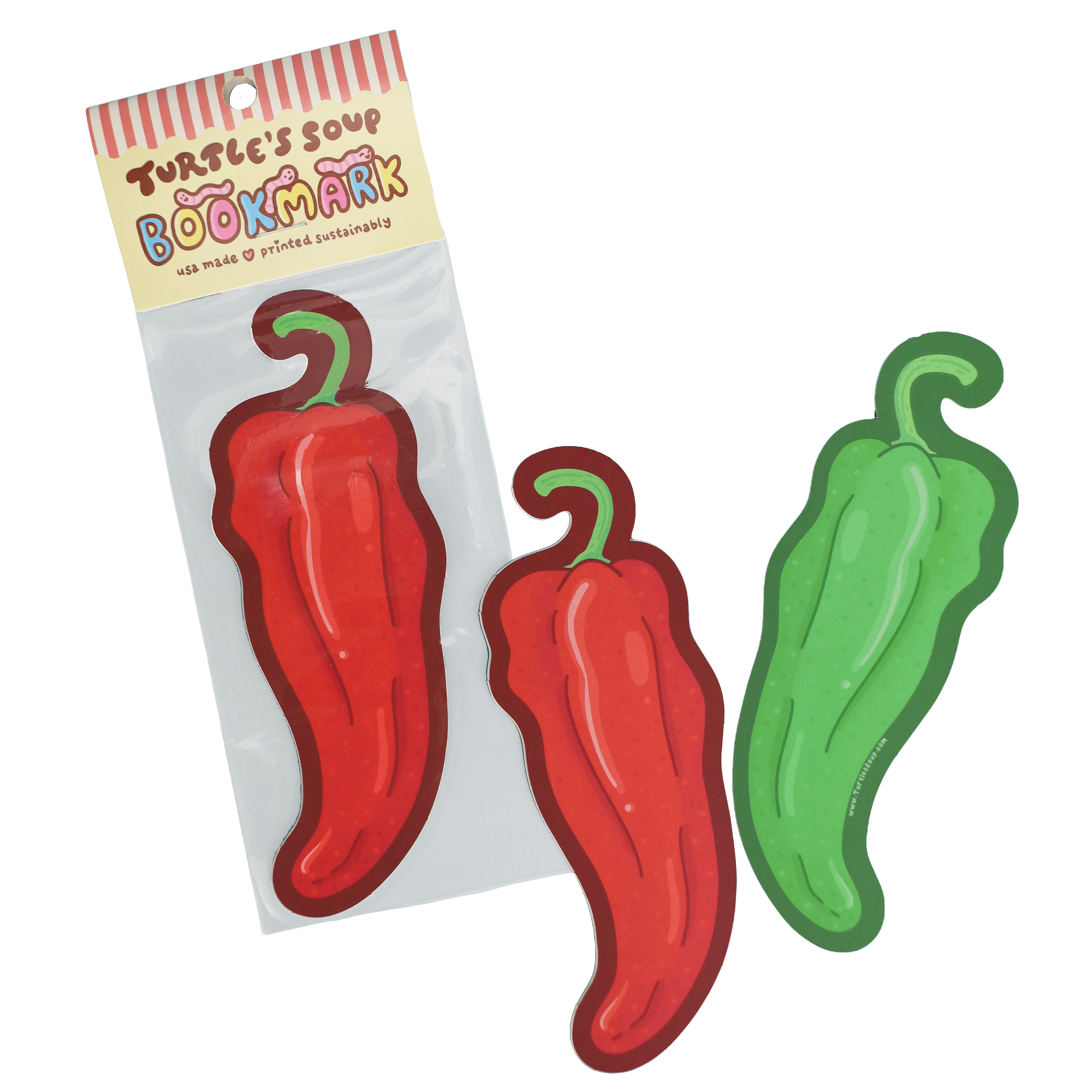 Chili Pepper Hot Spicy Valentine's Day Bookmark