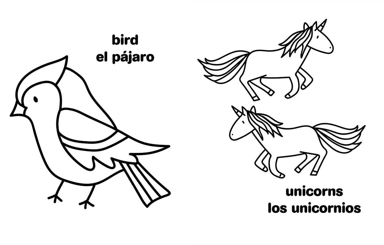 My First Big Book of Bilingual Coloring Animals: Spanish by Little Bee Books