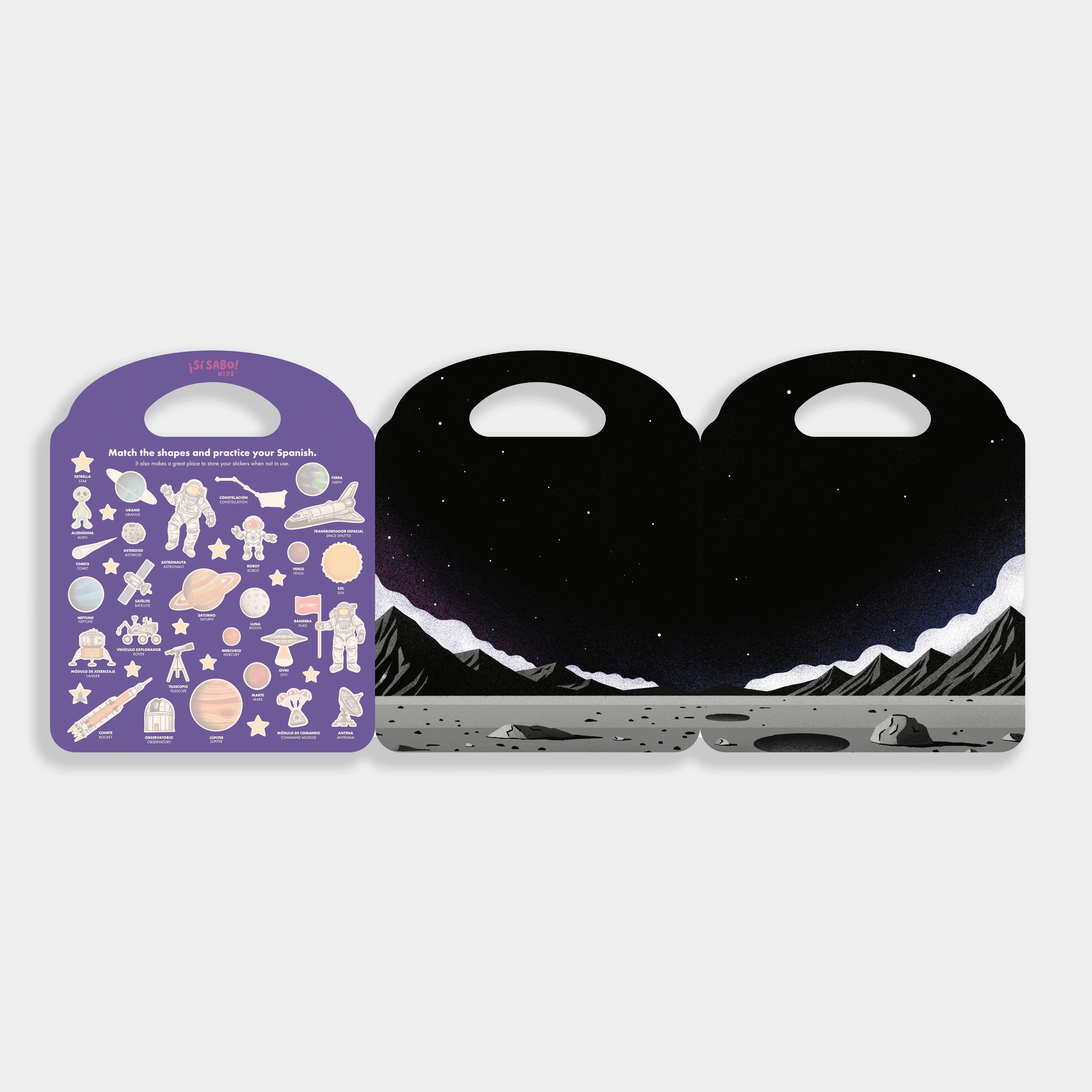 Sí Sabo Galaxy: A Space Bilingual Reusable Sticker Play Set