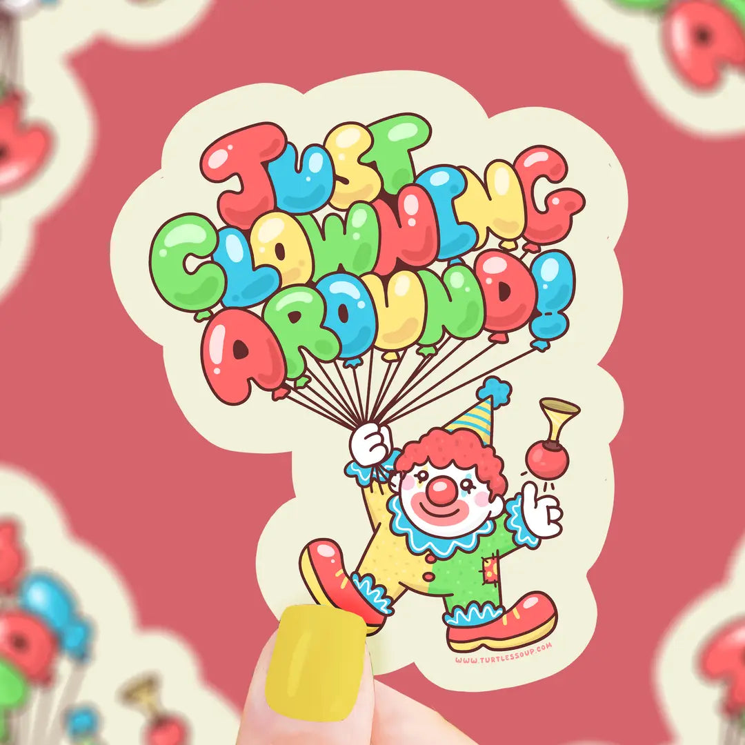 Clowning Around Clown Vinyl Sticker
