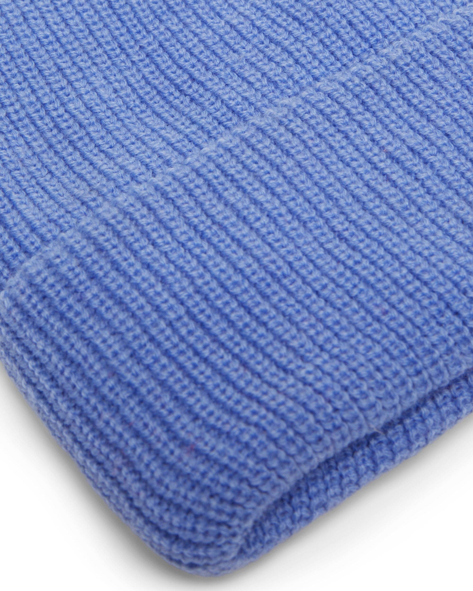 'YOU ARE ON NATIVE LAND' RIBBED BEANIE - SLATE BLUE