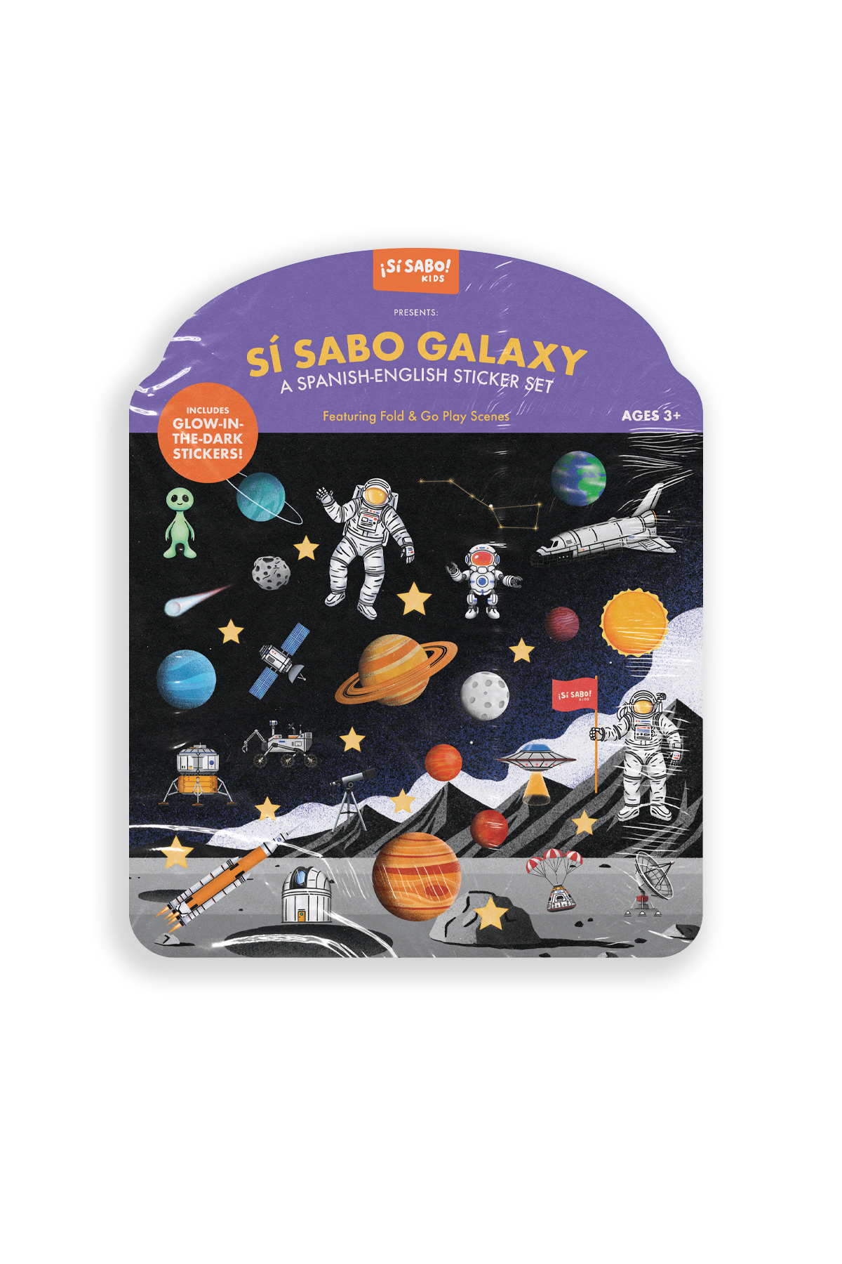 Sí Sabo Galaxy: A Space Bilingual Reusable Sticker Play Set