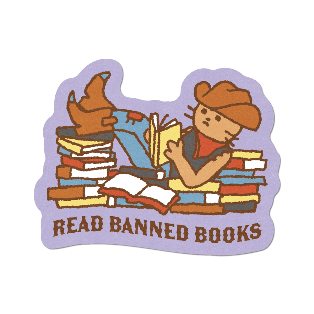 Read Banned Books by Apply - Die-Cut Sticker