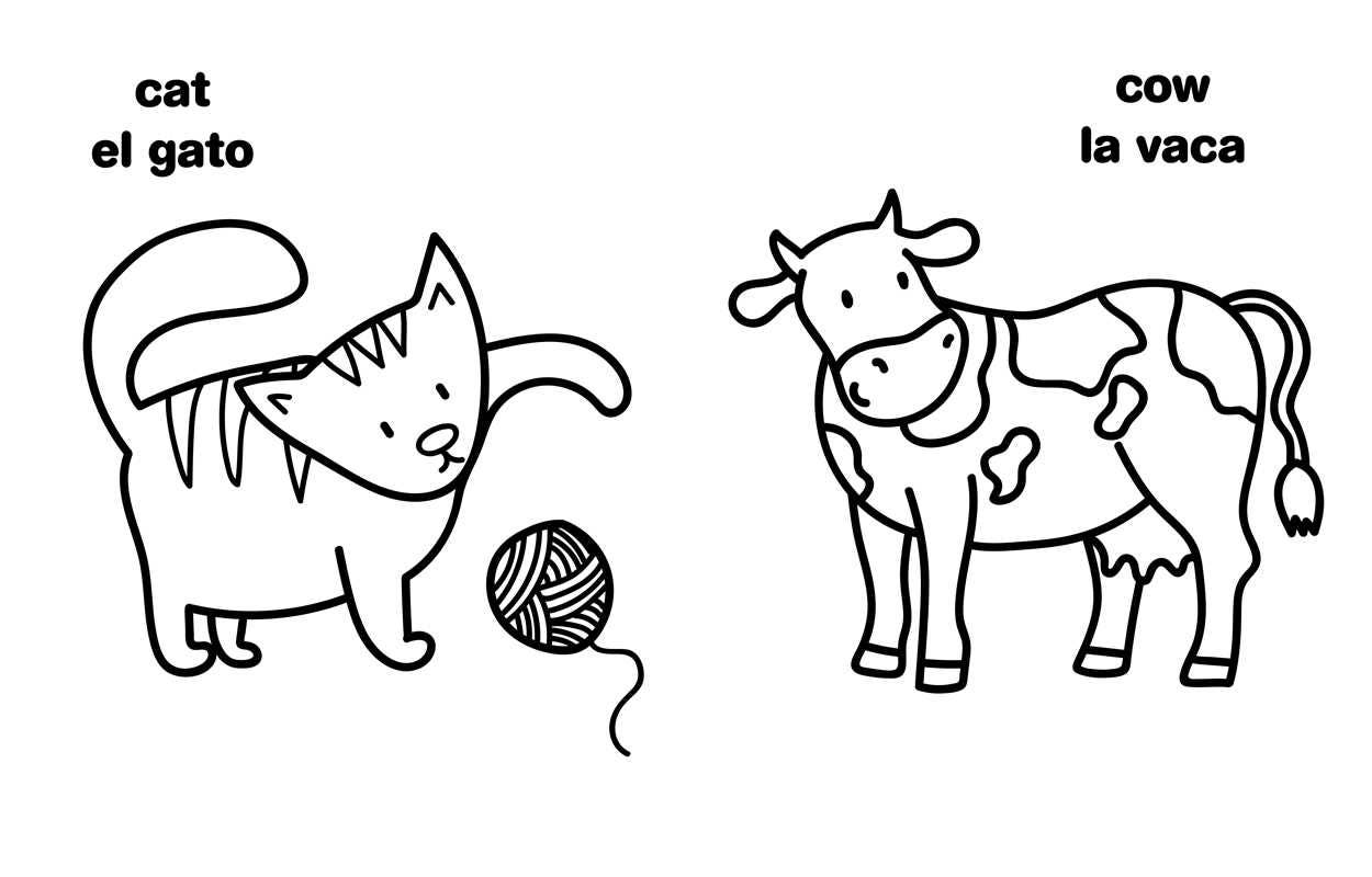 My First Big Book of Bilingual Coloring Animals: Spanish by Little Bee Books