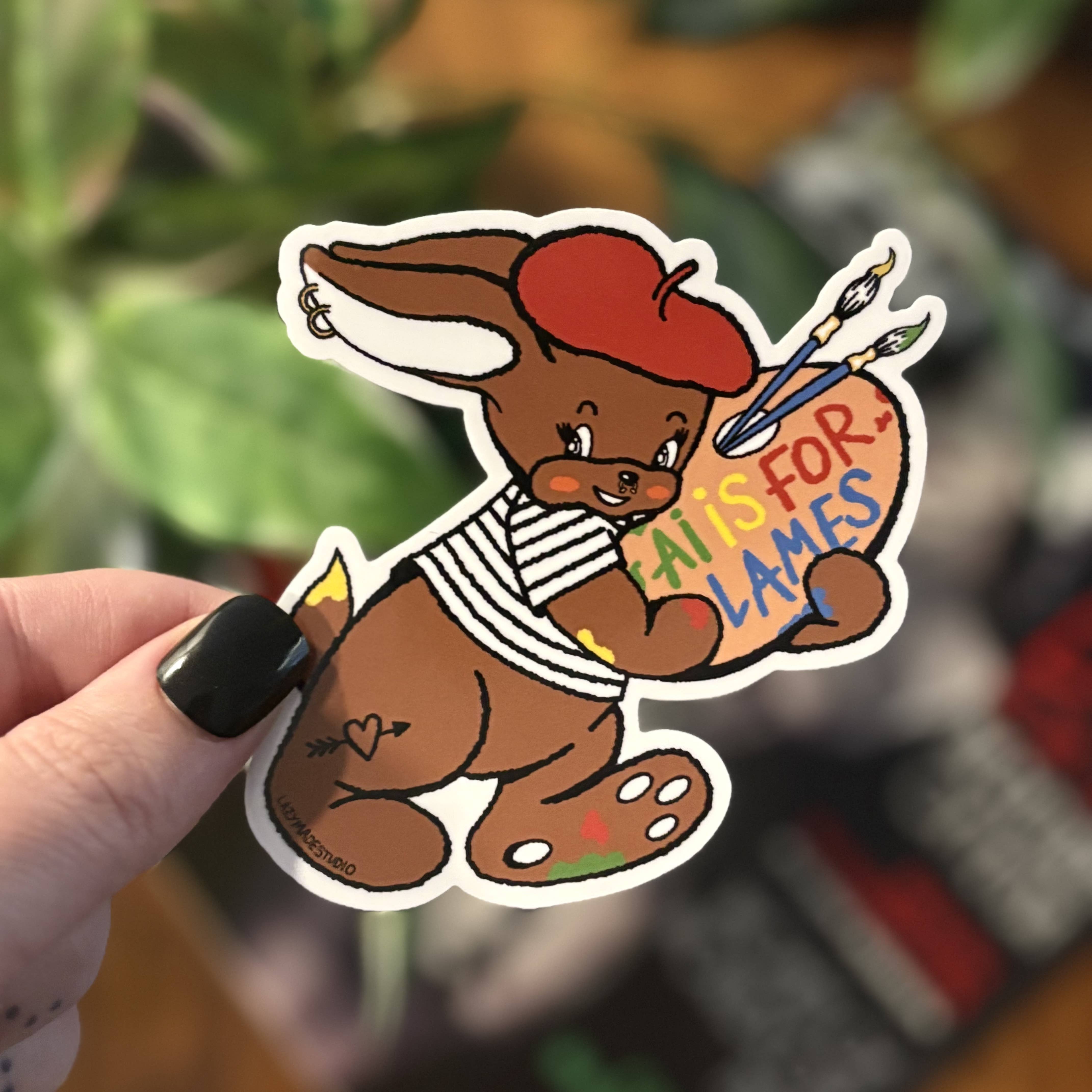 Art is for Lames Waterproof Sticker