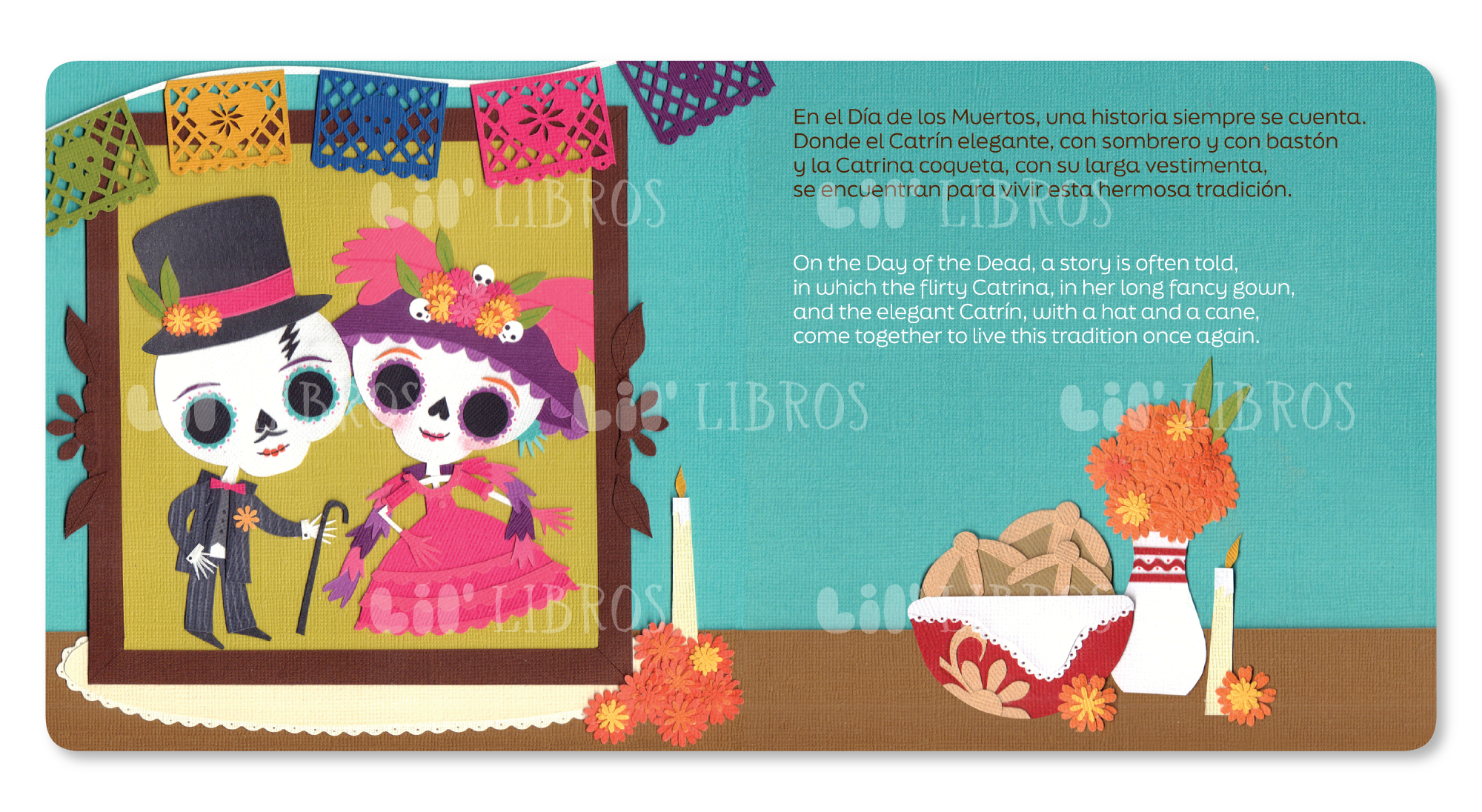 Lil' Libros ~ Bilingual Children's Books & Games - Medias naranjas: El Catrín & La Catrina (Bilingual)