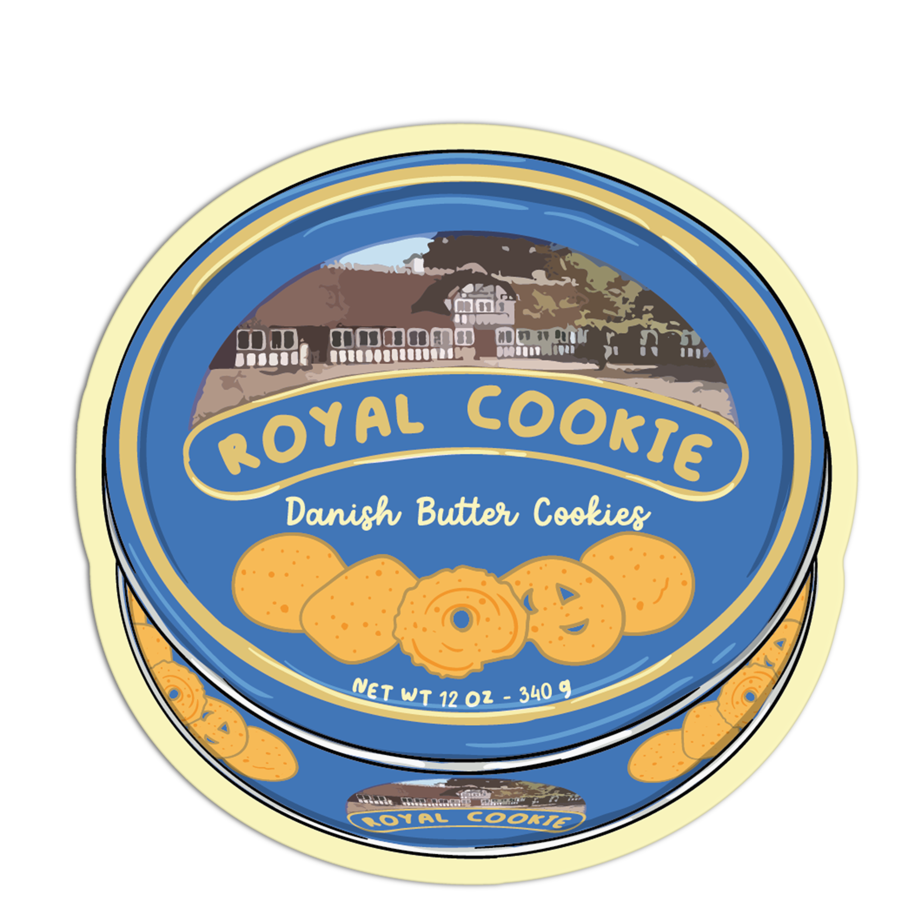 Royal Cookie Tin Sewing Kit Sticker
