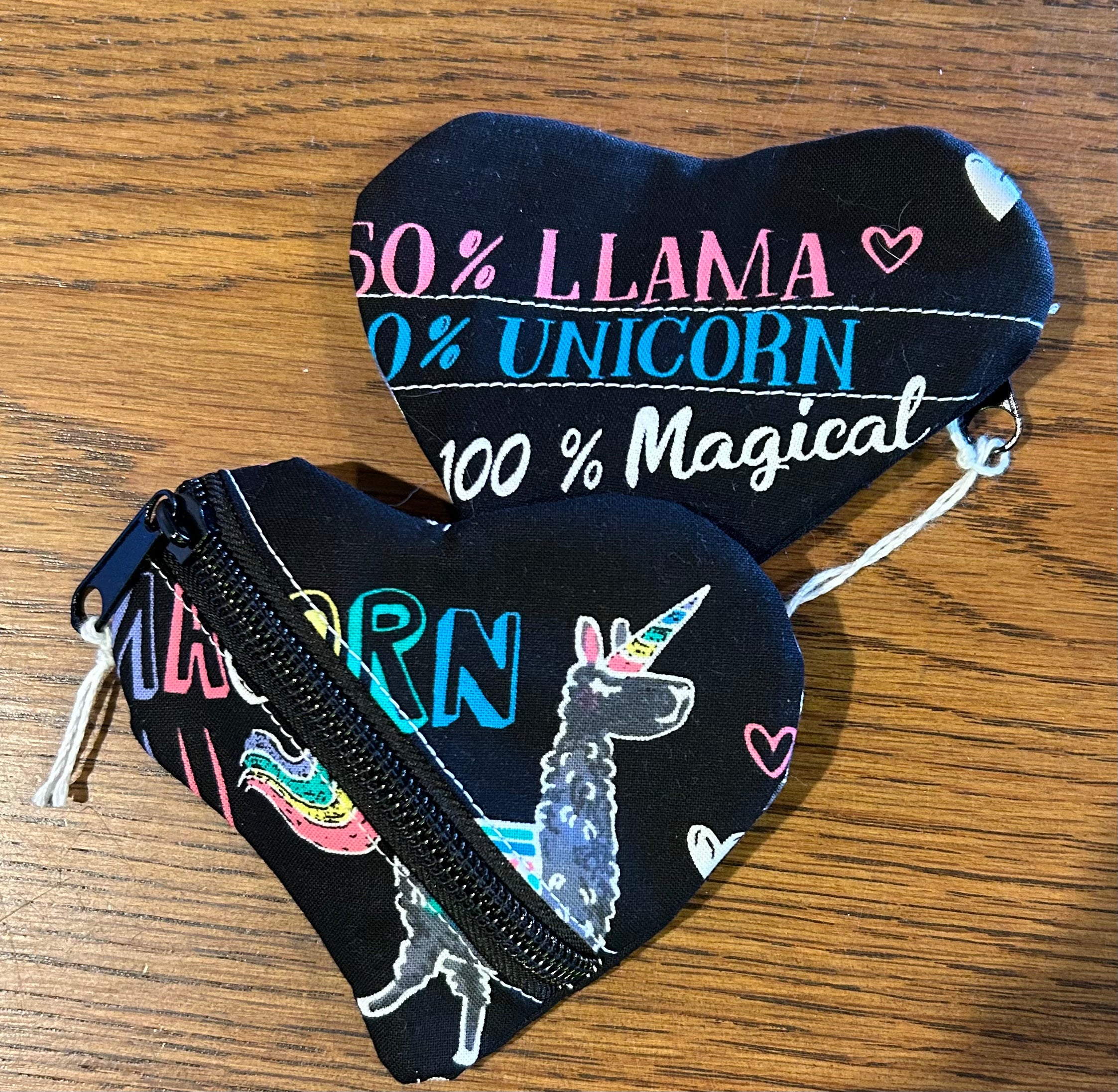 Heart Coin Purse- Unicorn/Llama