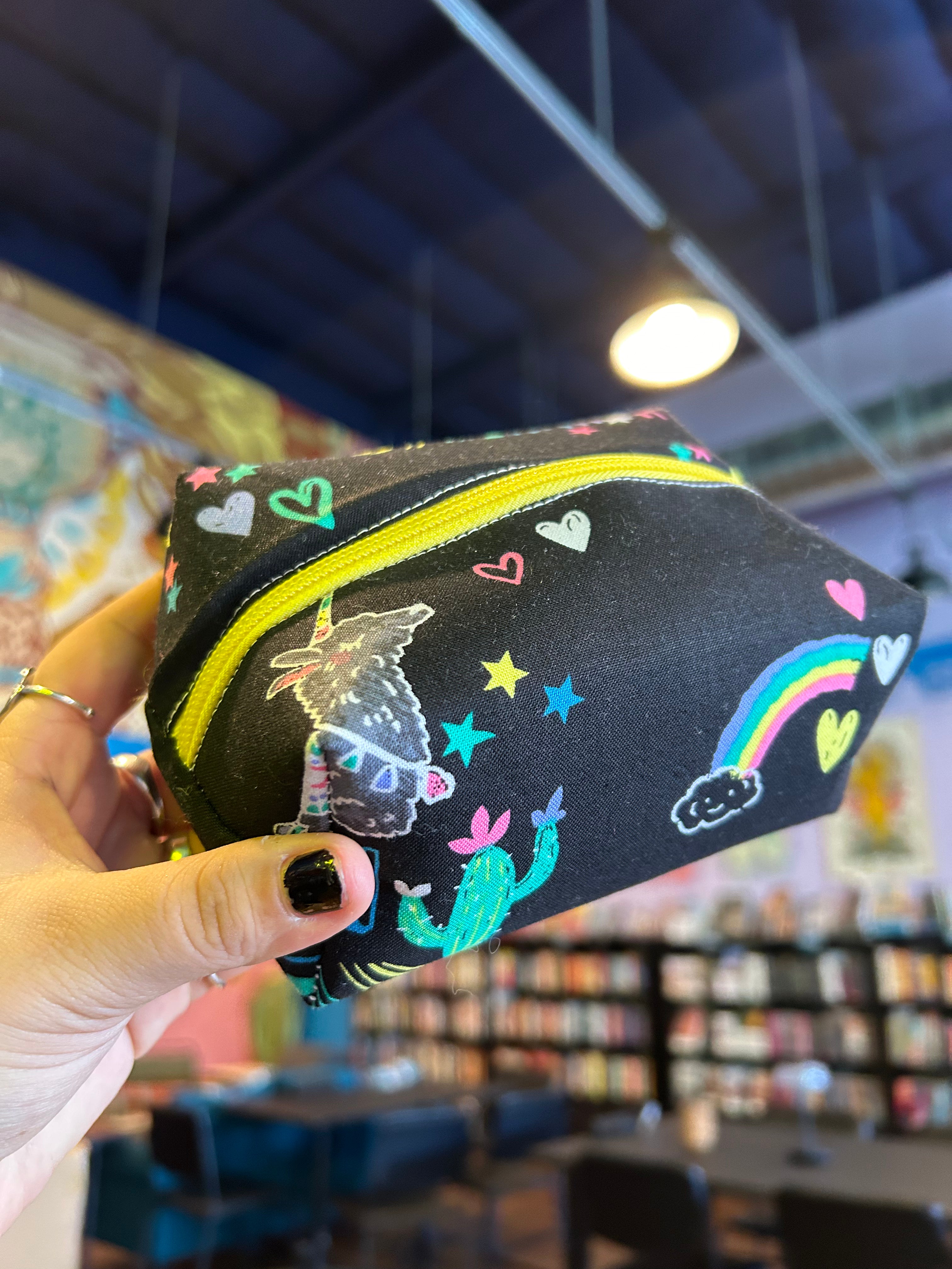 Structured Zipper Bag - Unicorn/Llama