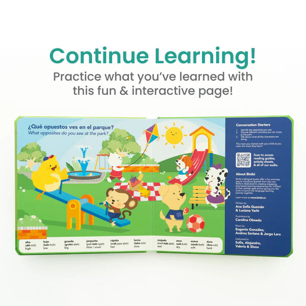 Opposites at the Park Bilingual Musical Book - El Parque