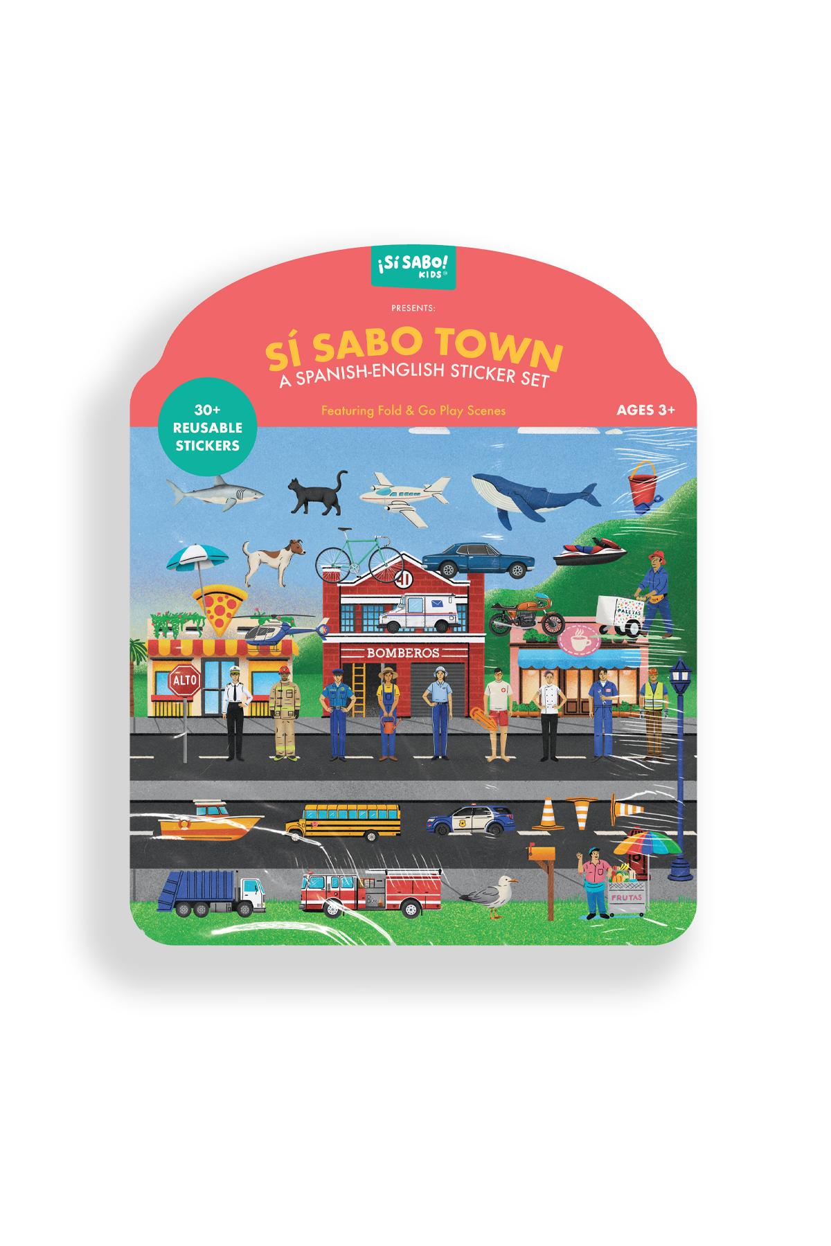 Sí Sabo Town: A Bilingual Reusable Sticker Play Set