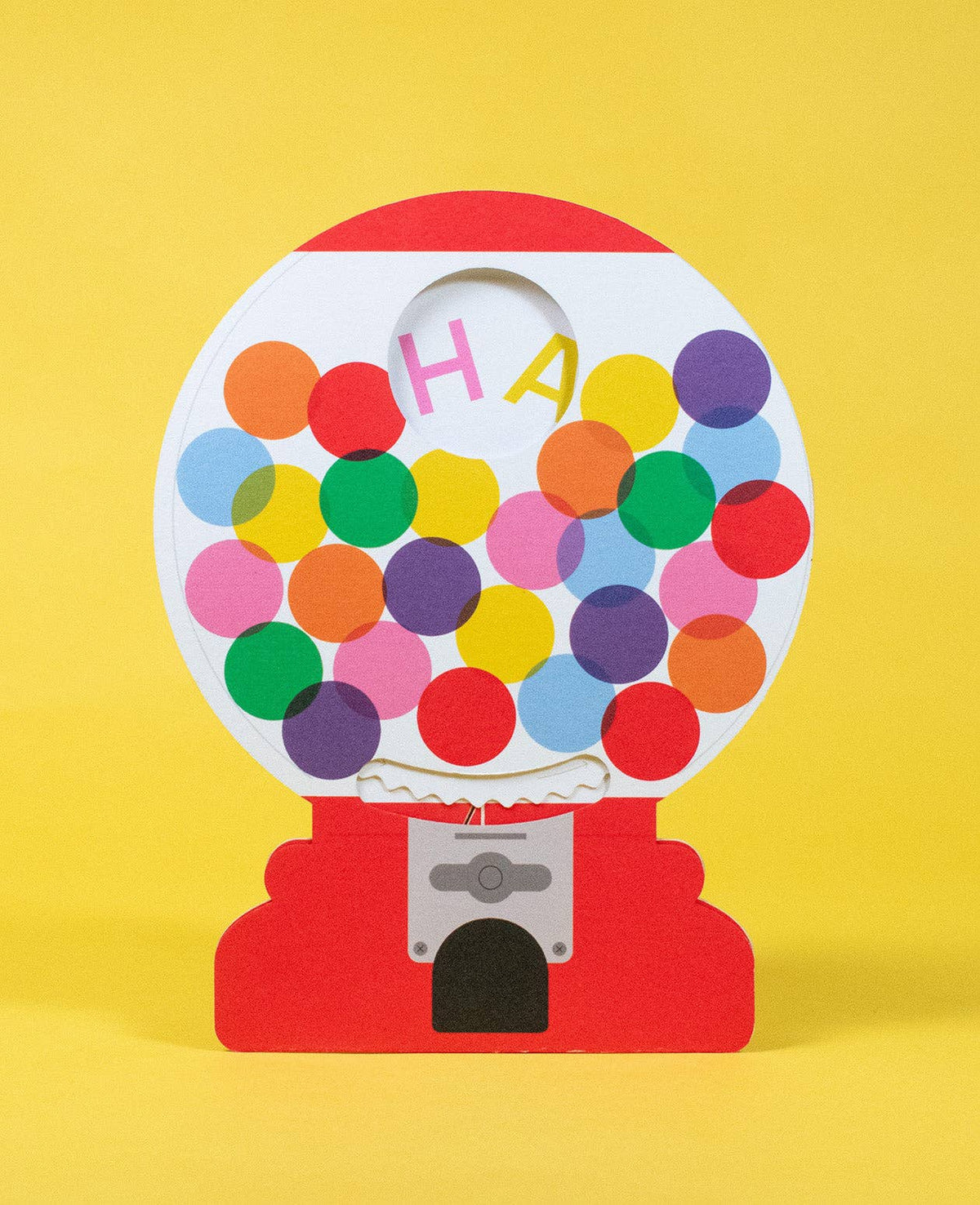 Gumball Machine Spinning Birthday Card