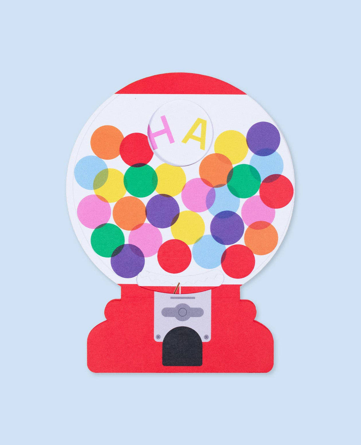 Gumball Machine Spinning Birthday Card