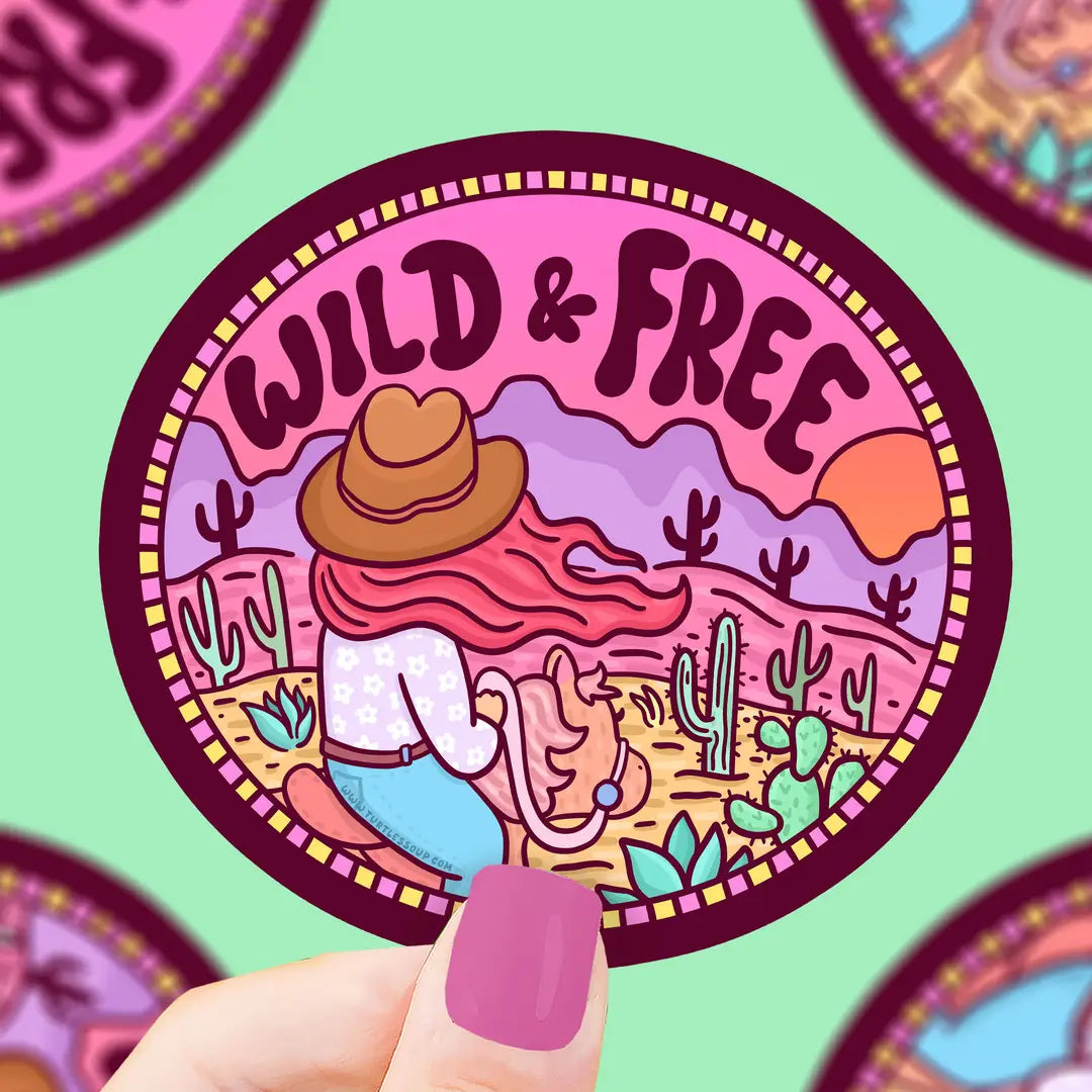 Wild and Free Vinyl Sticker