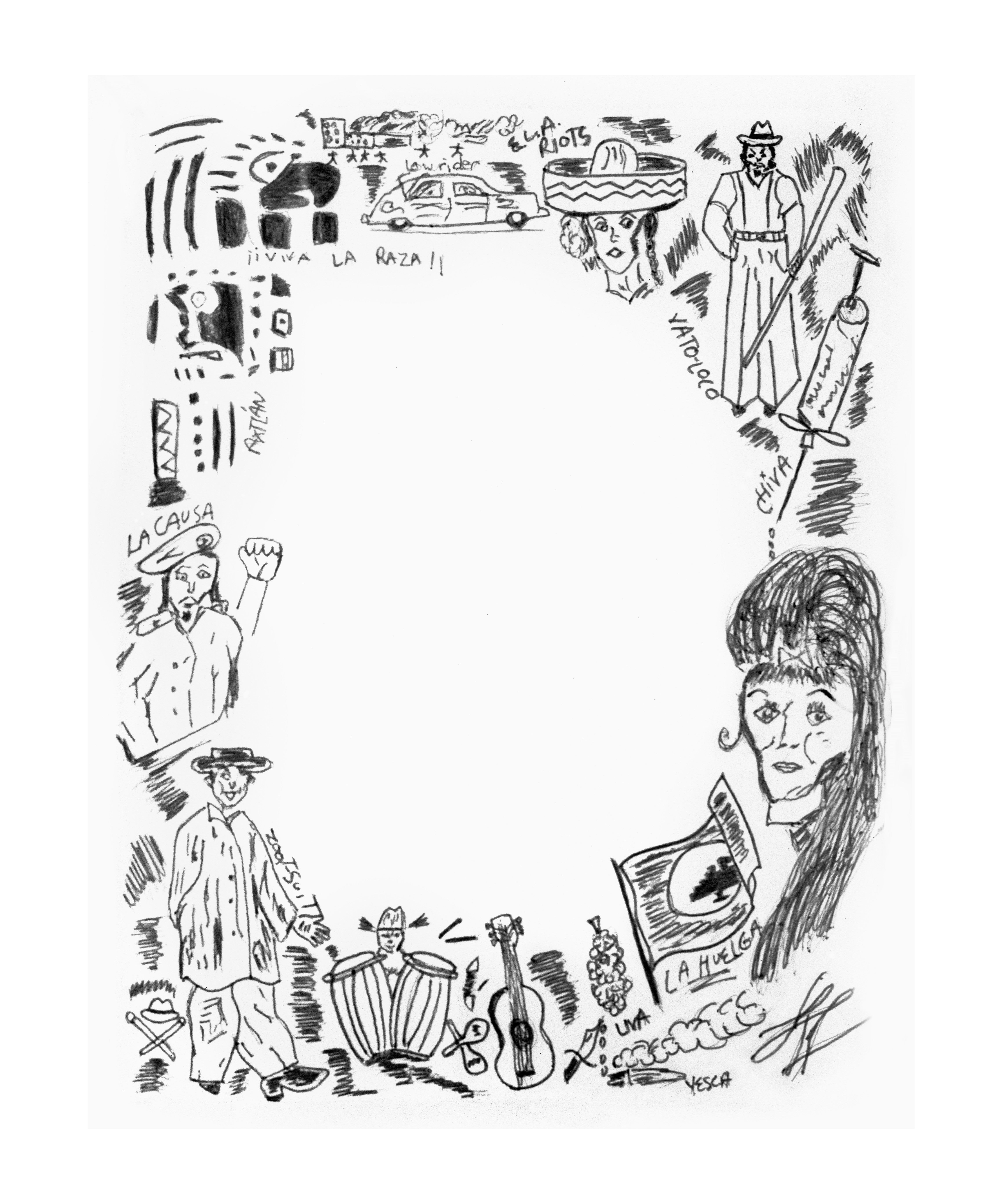 Barrio Life Drawings (Prints)
