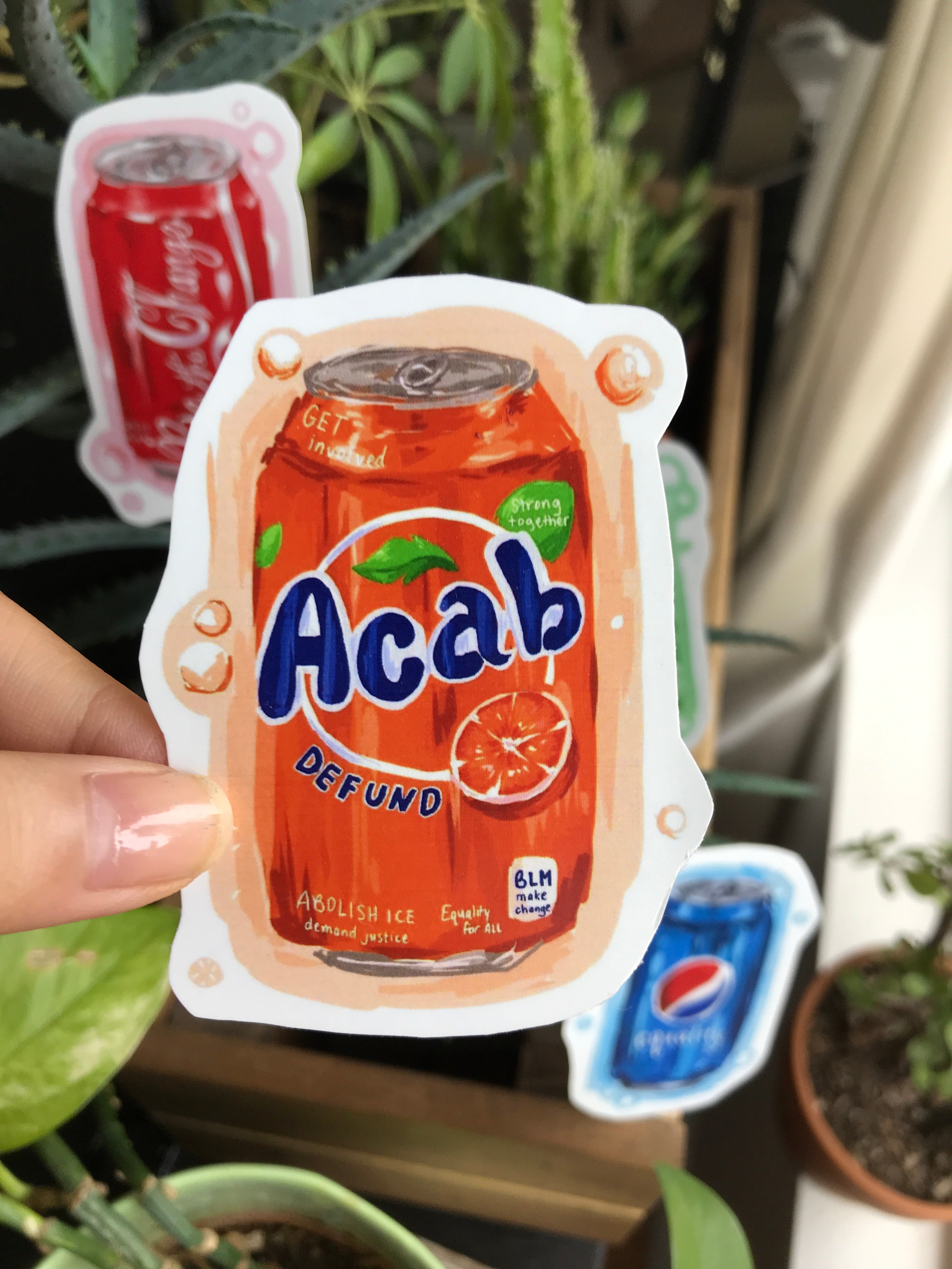 "ACAB" soda can sticker