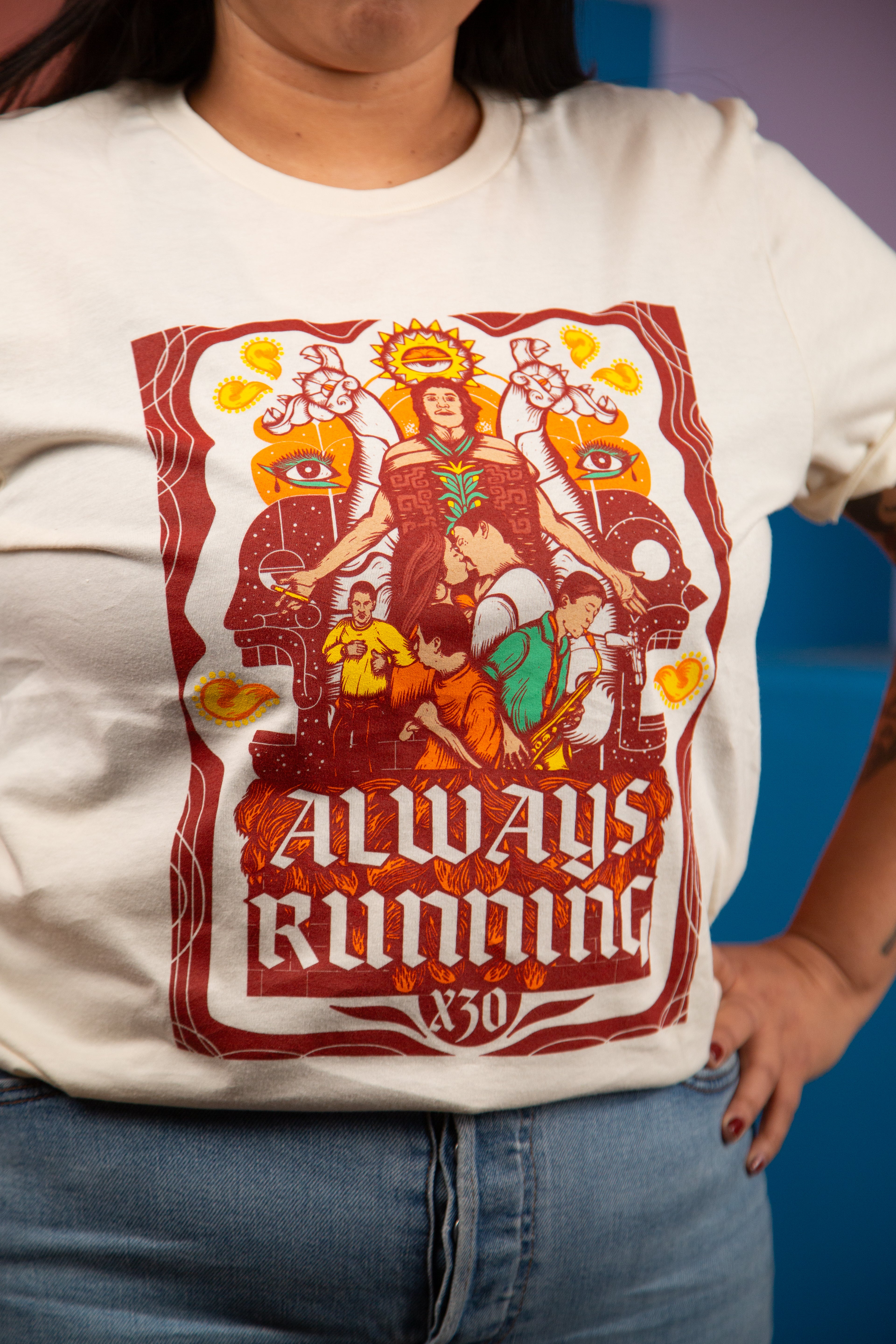 "Always Running" 30th Anniversary T-Shirt (Multi Color)