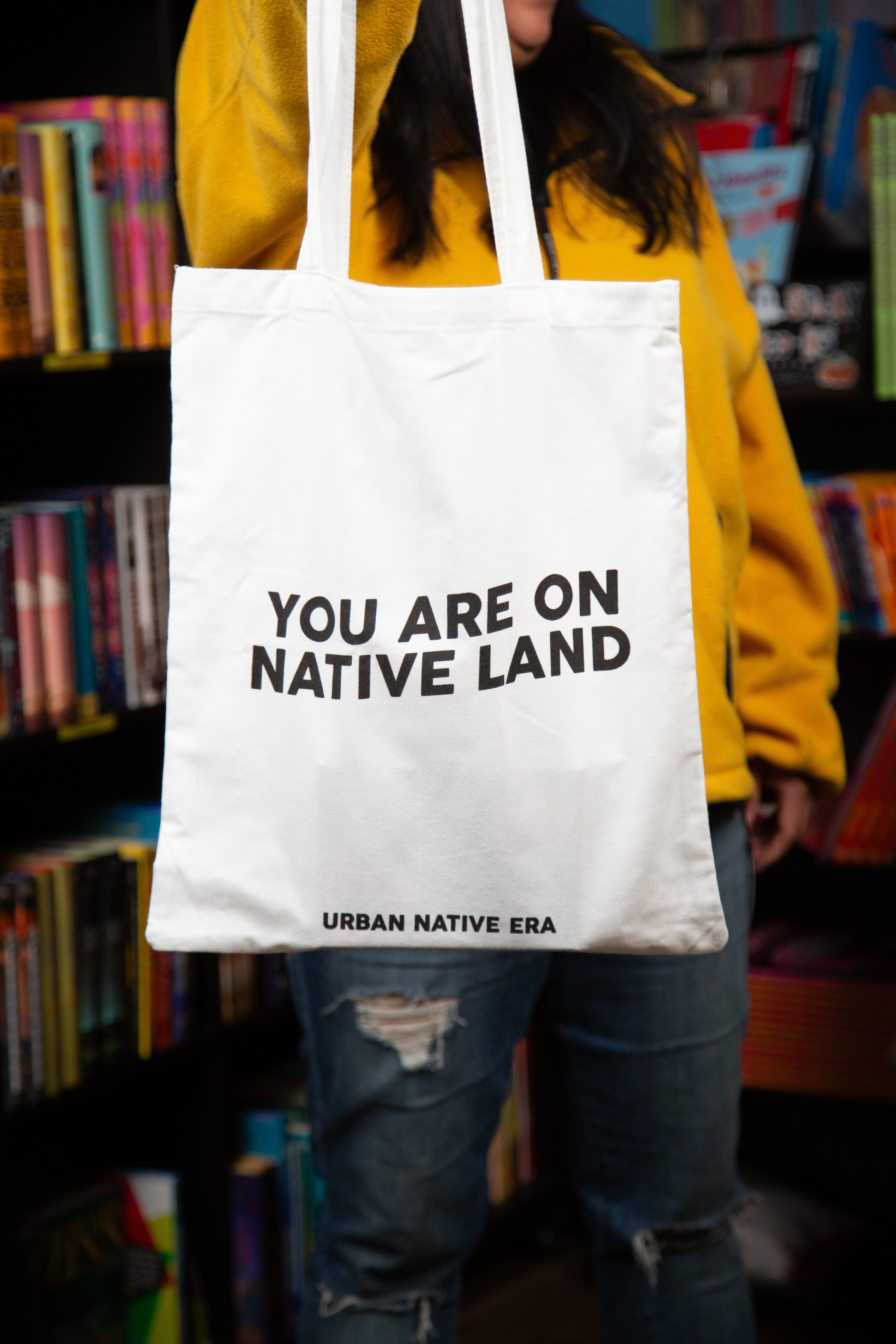 'YOU ARE ON NATIVE LAND' Recycled Tote