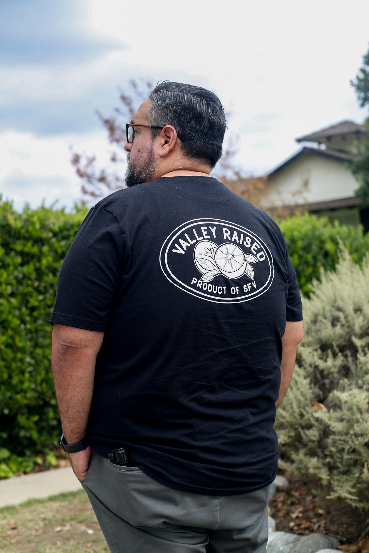 Valley Raised T-shirt, Black/White