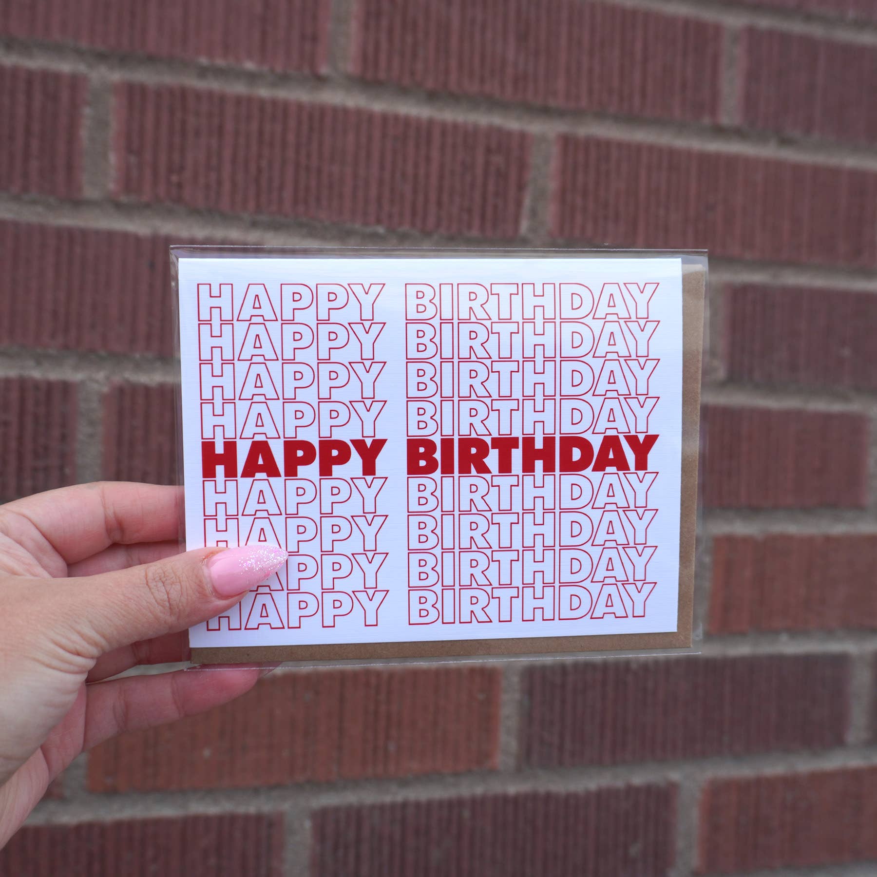 Happy Birthday Grocery Bag Greeting Card