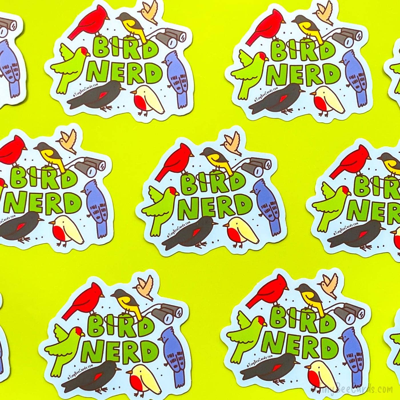 Tiny Bee Cards - Bird Nerd Vinyl Sticker