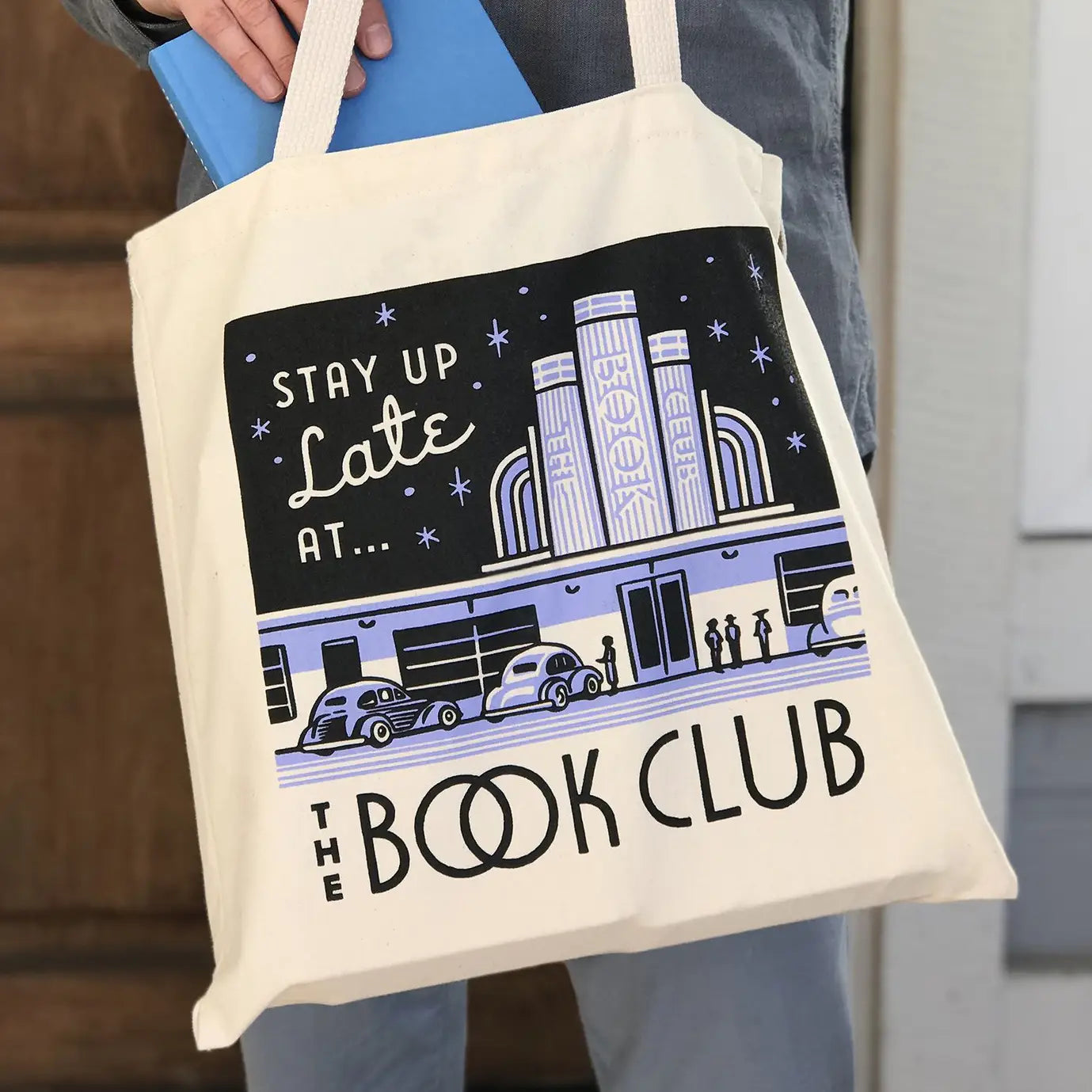 Stay Up Late at the Book Club Tote