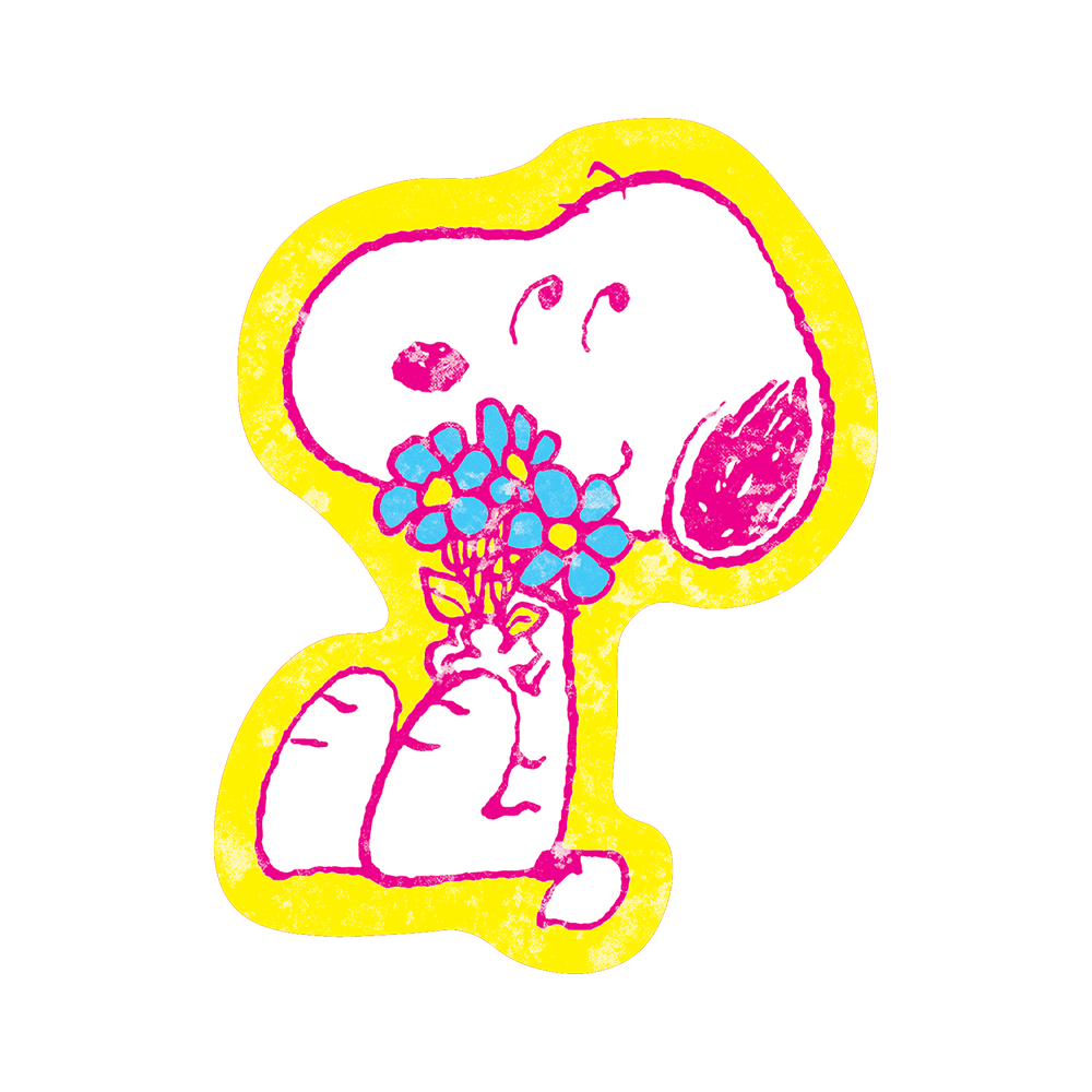 Snoopy's Bouquet - Die-Cut Sticker