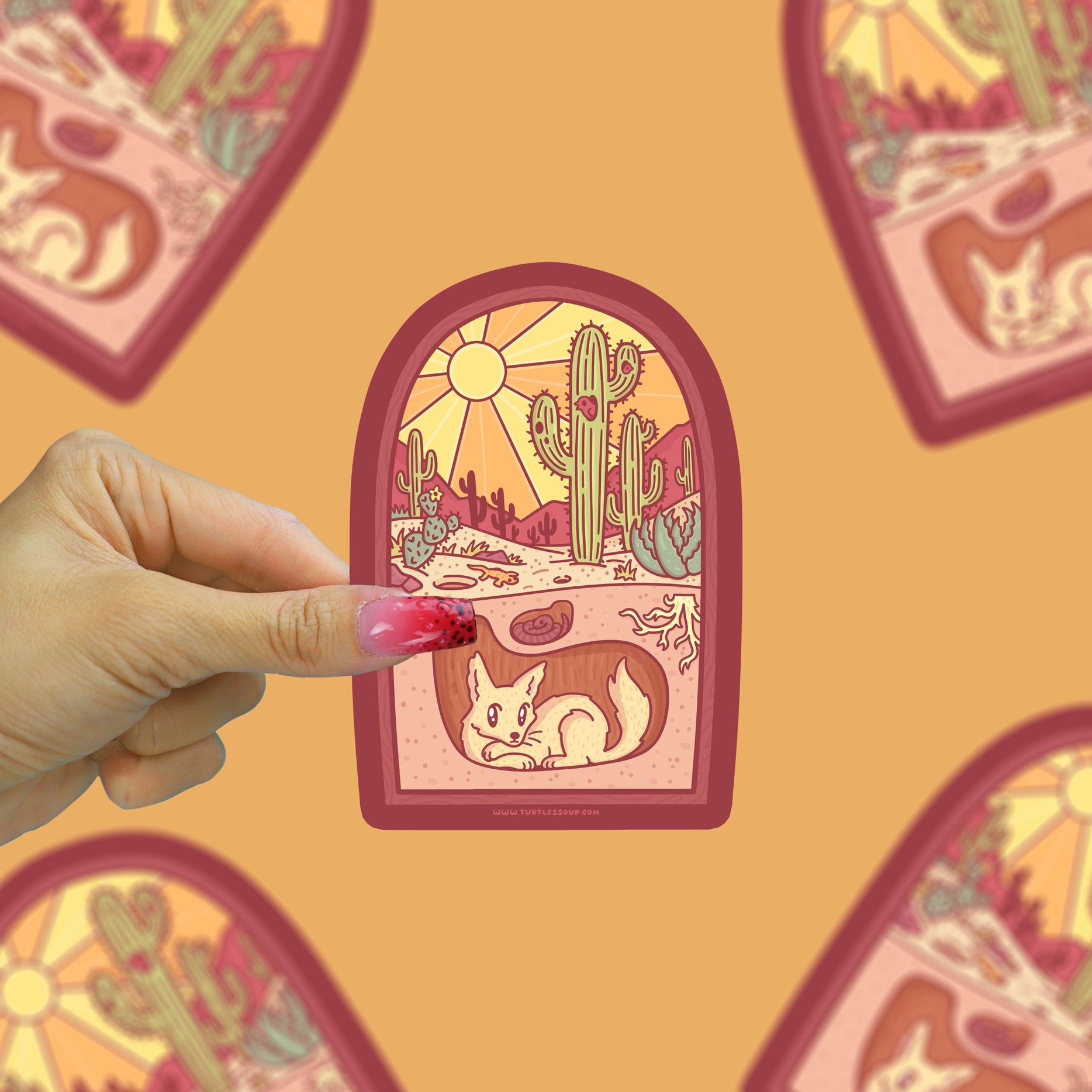 Daytime Dweller Coyote Desert Vinyl Sticker