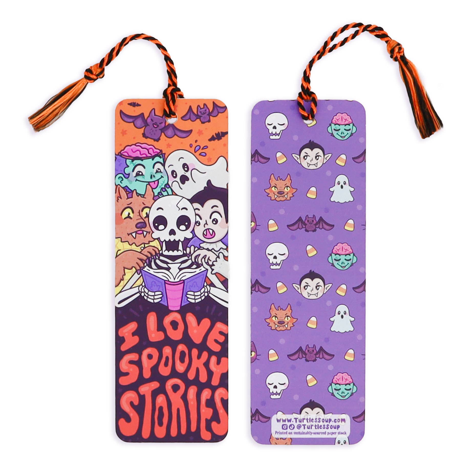 I Love Spooky Stories Bookmark with Tassel
