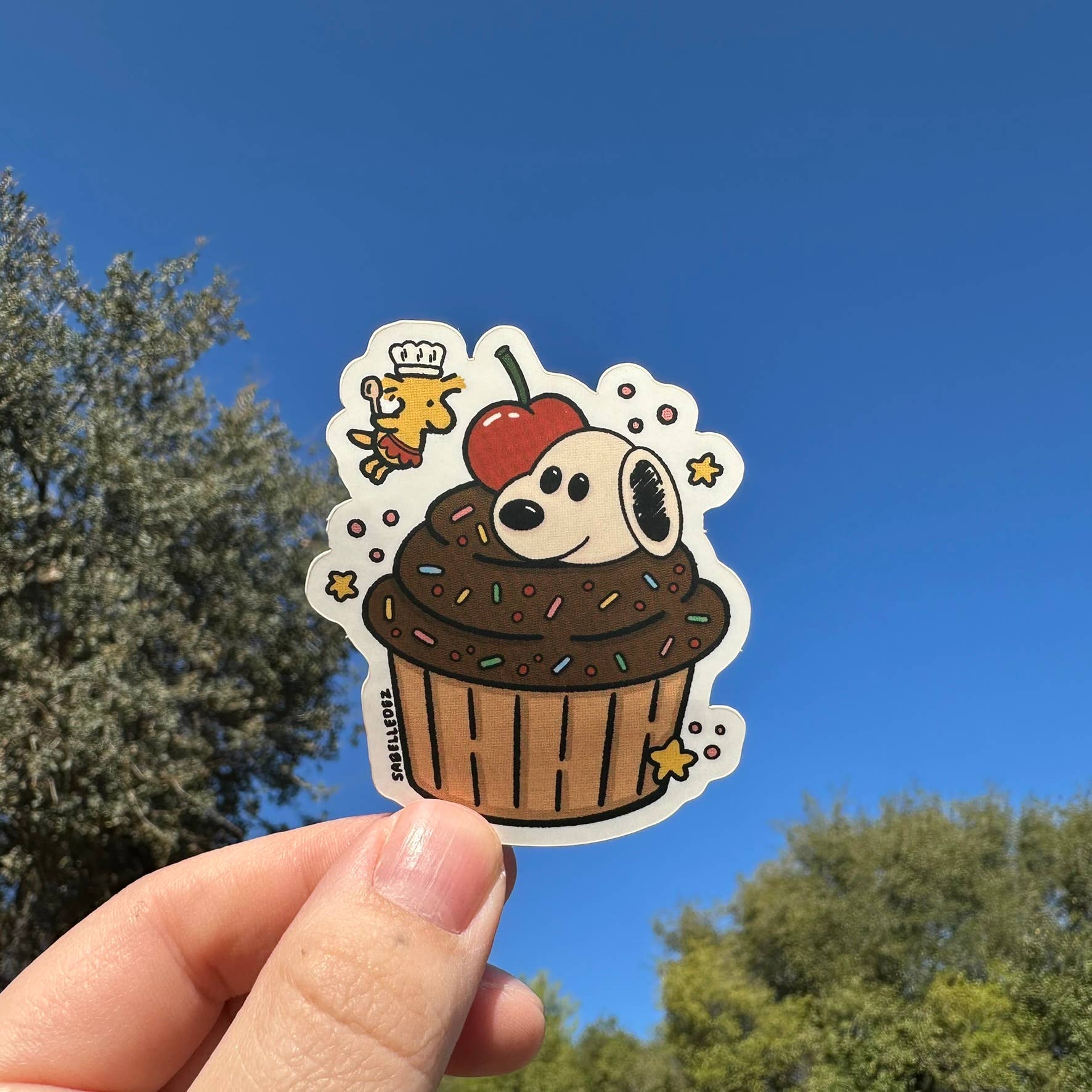 Snoobert Cupcake | Weatherproof Sticker