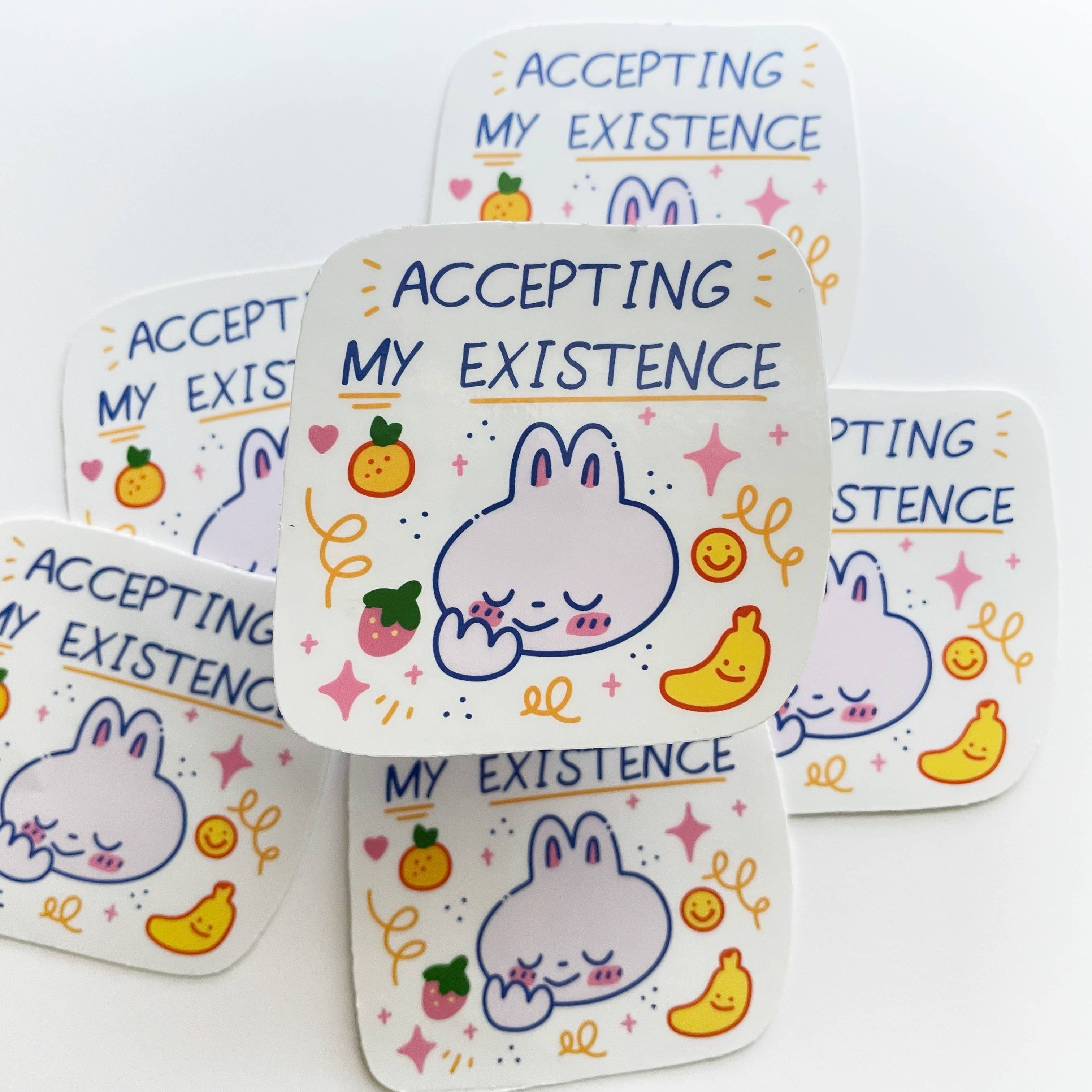 Accepting My Existence Bunny | Vinyl Sticker