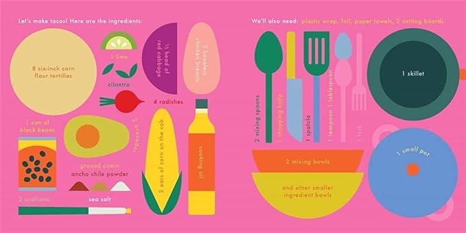 Tacos!: An Interactive Recipe Book (Cook In A Book) Board book