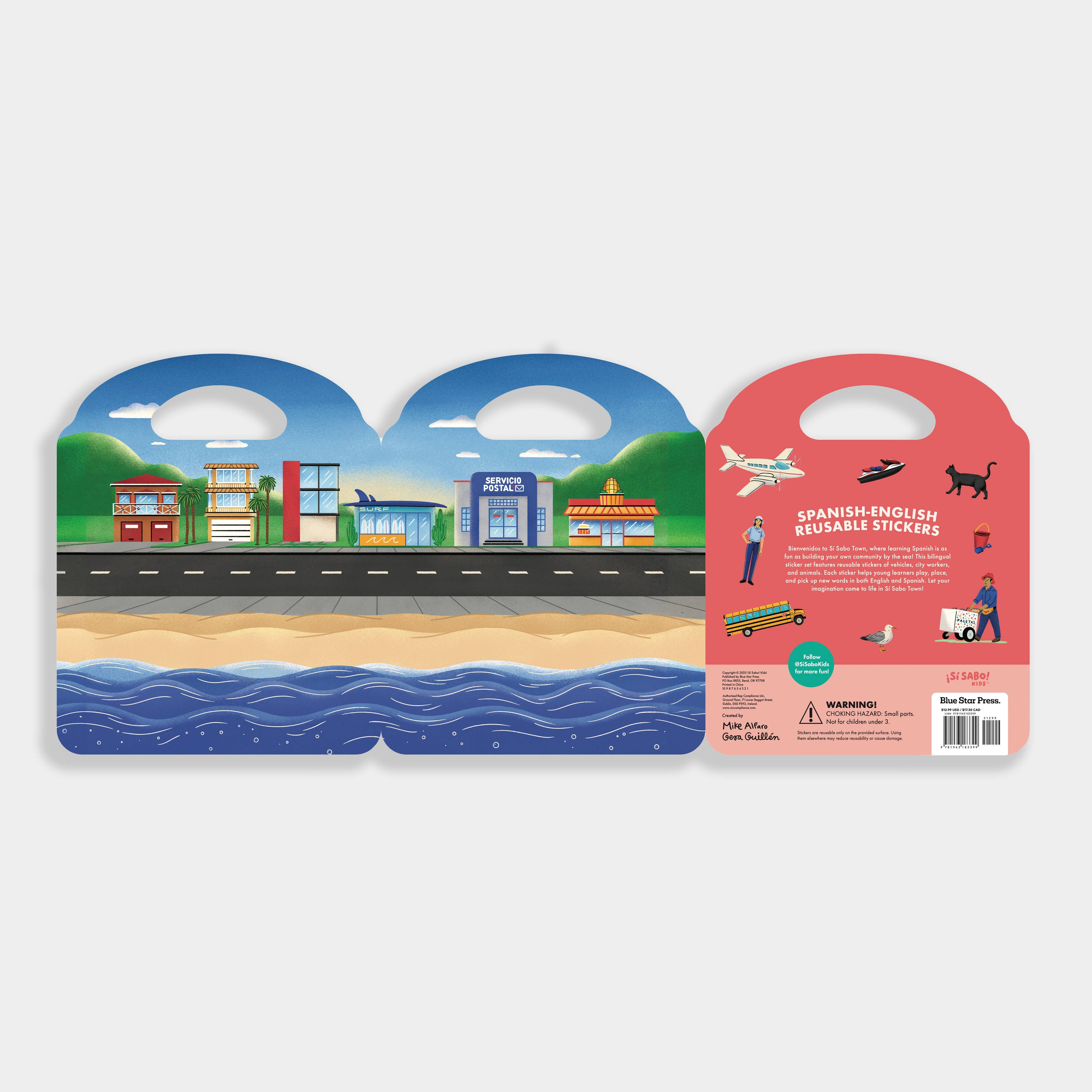Sí Sabo Town: A Bilingual Reusable Sticker Play Set