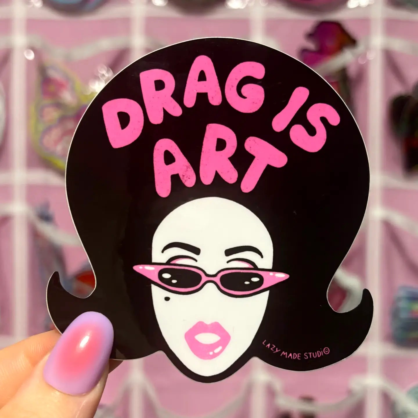 Drag is Art Waterproof Sticker