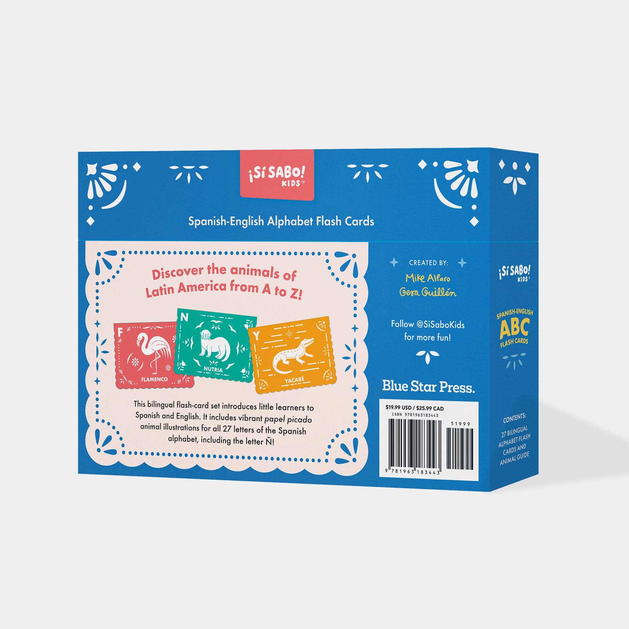 Spanish-English ABC Flash Cards: 27 Bilingual Alphabet Cards