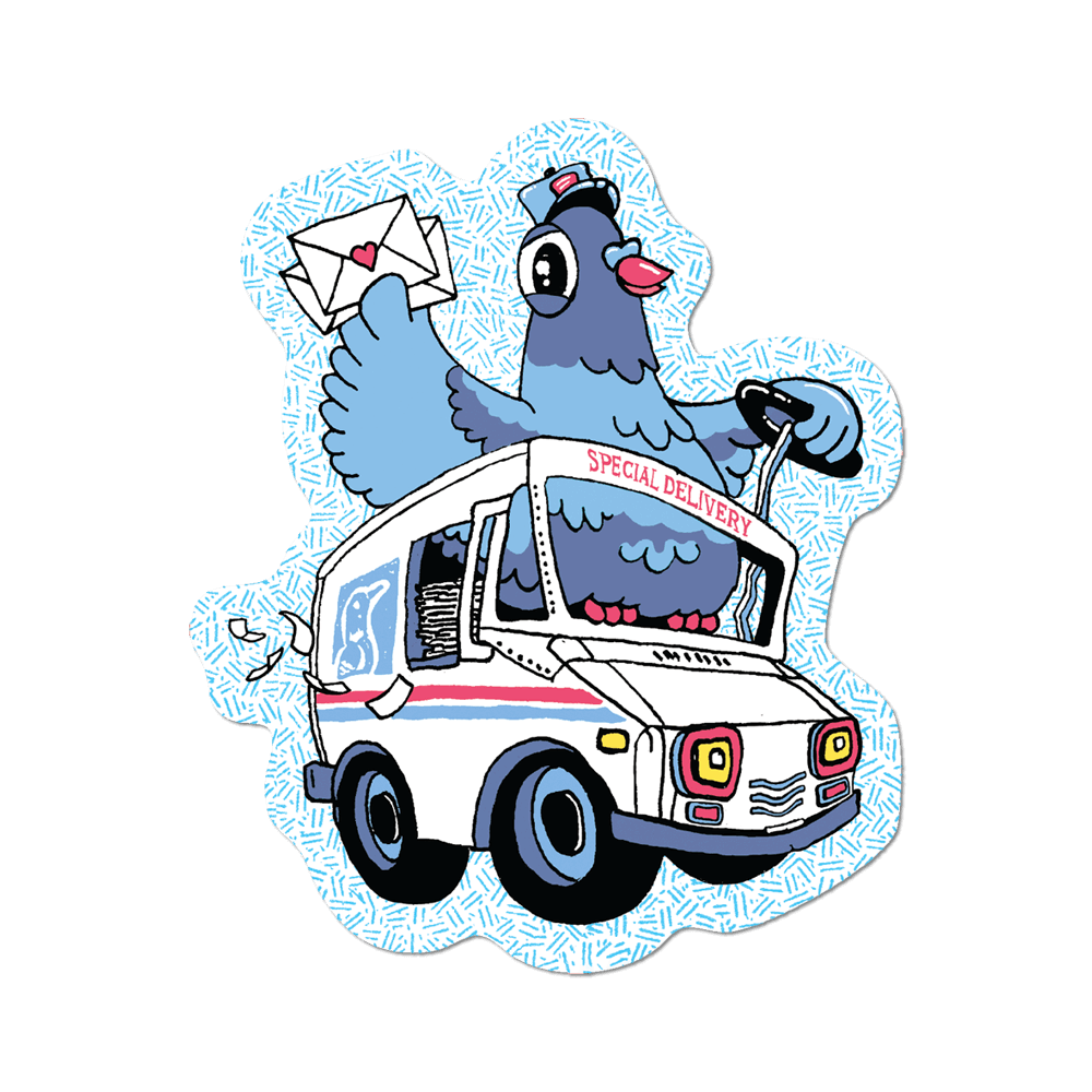 Postal Pigeon by Apply - Die-Cut Sticker