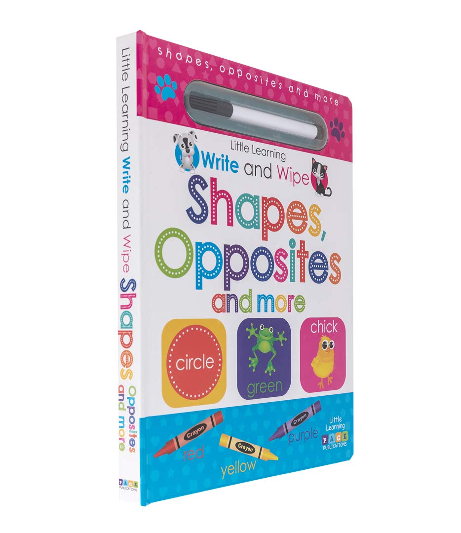 Little Learning Write and Wipe: Shapes, Opposites, and More