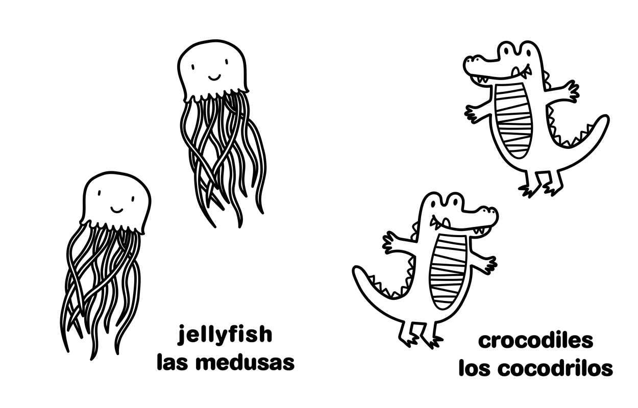 My First Big Book of Bilingual Coloring Animals: Spanish by Little Bee Books