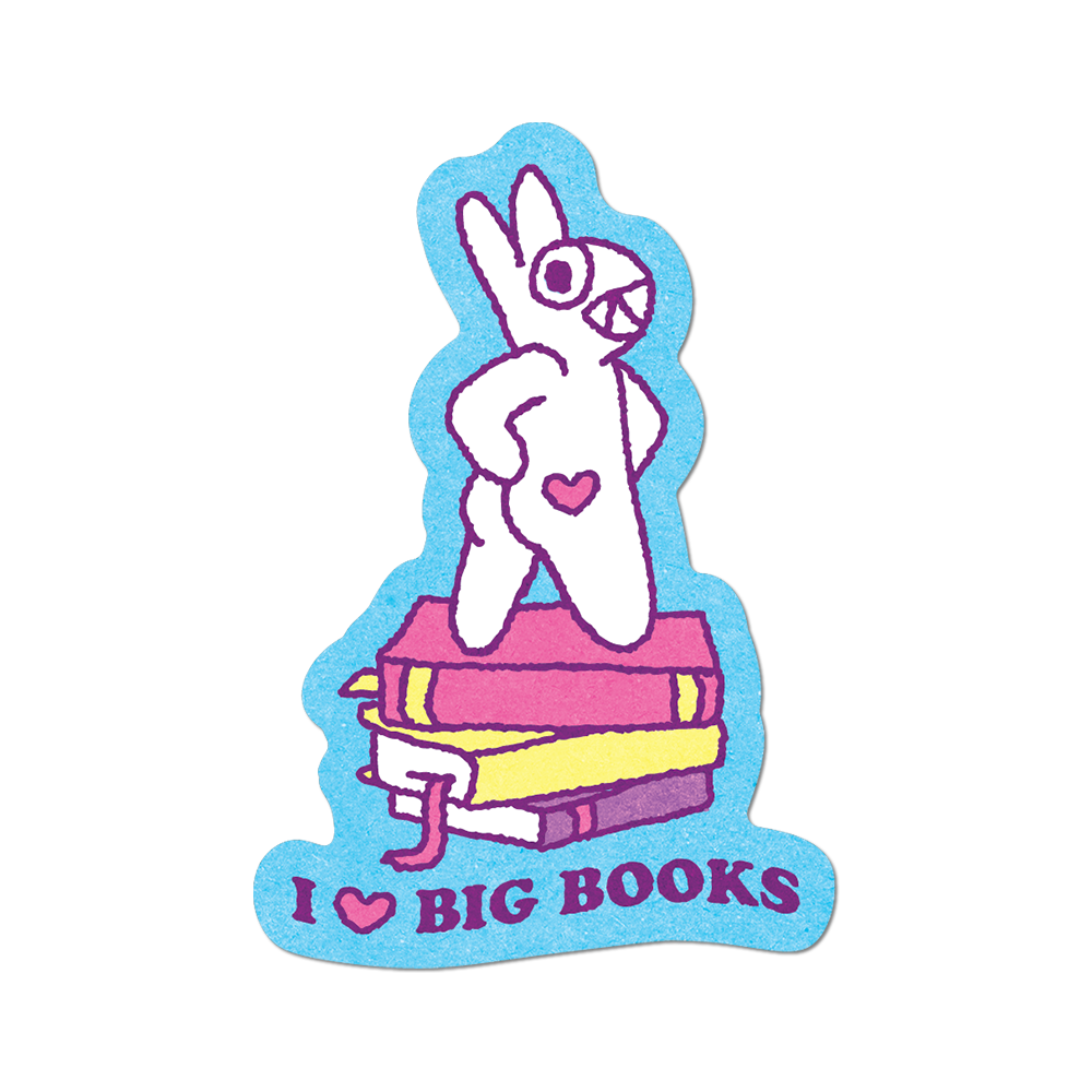 I <3 Big Books by Apply - Die-Cut Sticker (Bookish)
