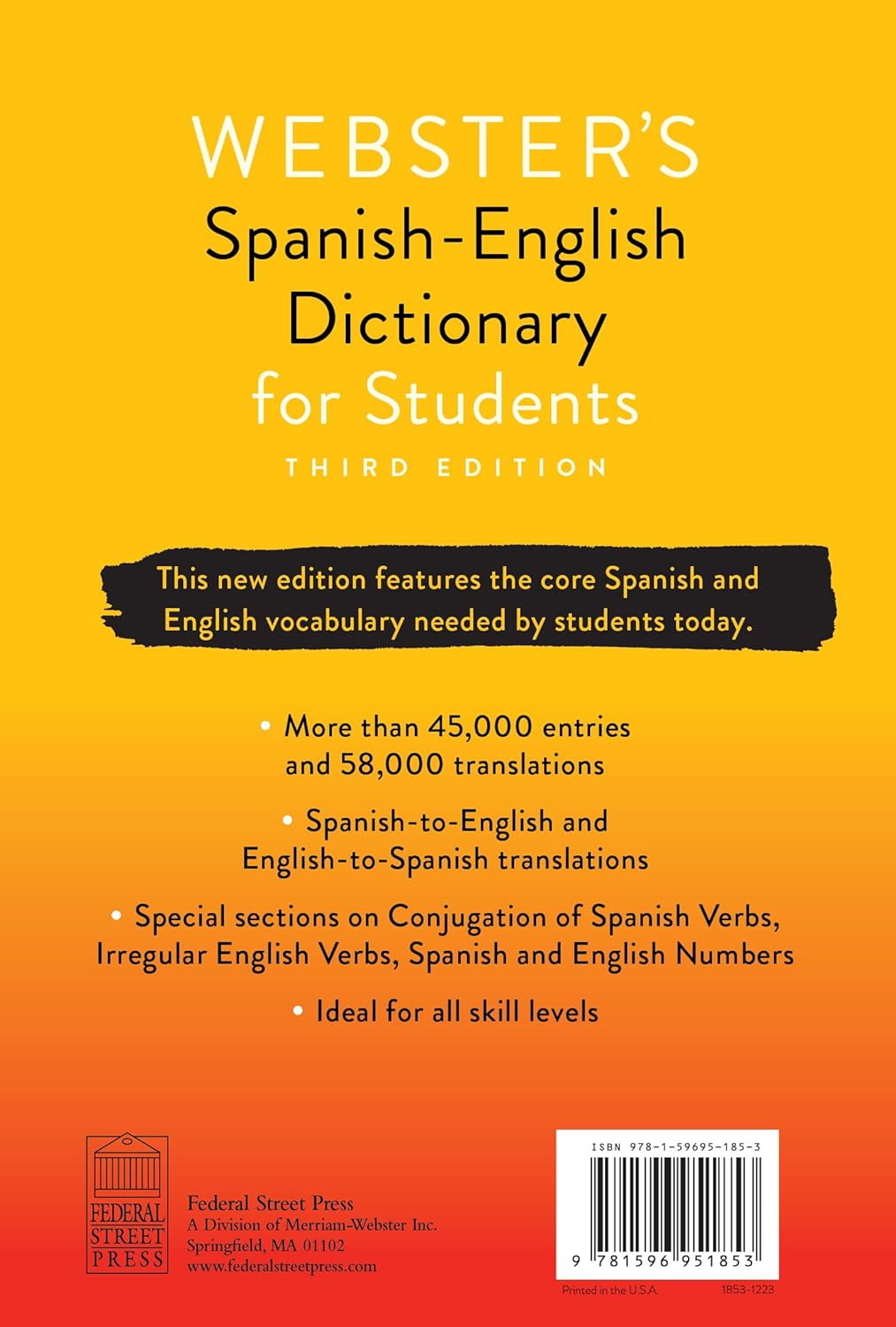 Webster's Spanish-English Dictionary for Students, Third Edition