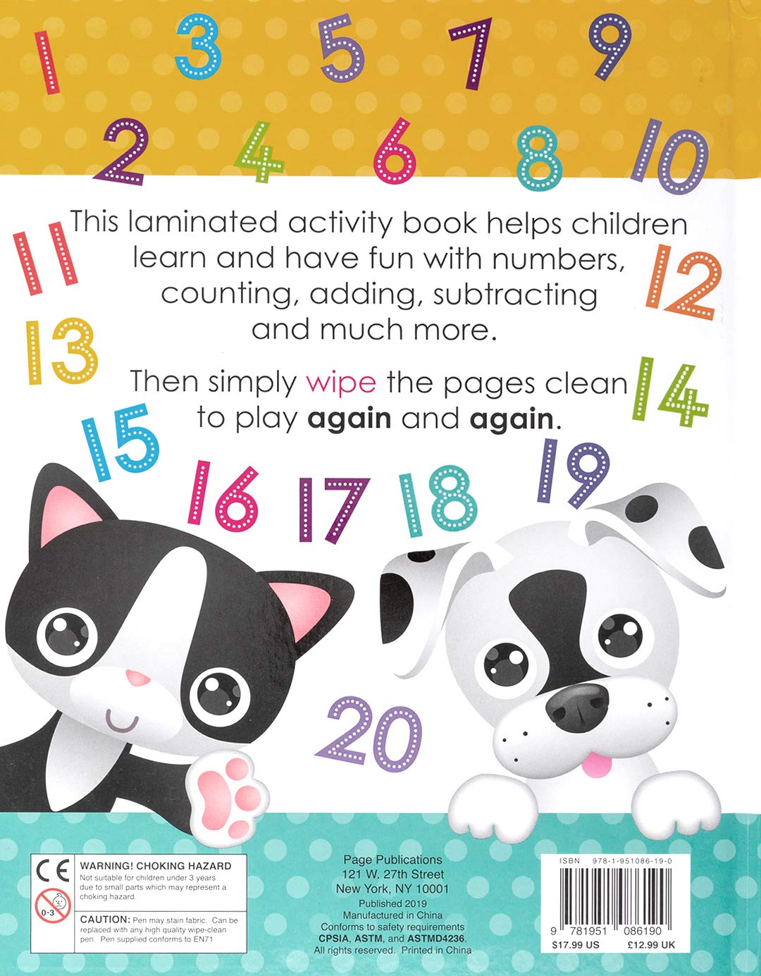 Little Learning: Write and Wipe Fun W/ Numbers