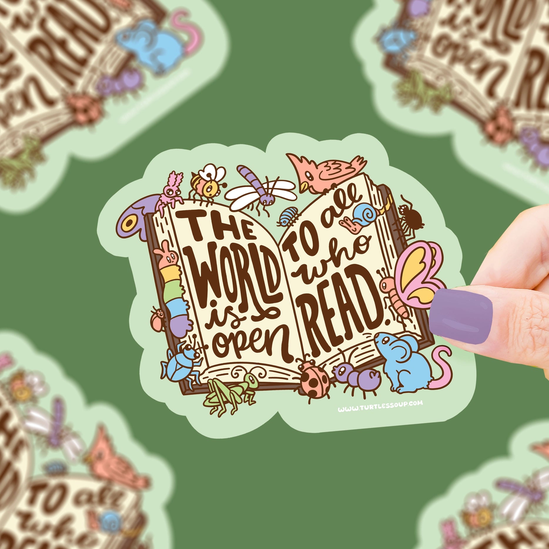 The World Is Open | Read | Books | Art | Vinyl Sticker