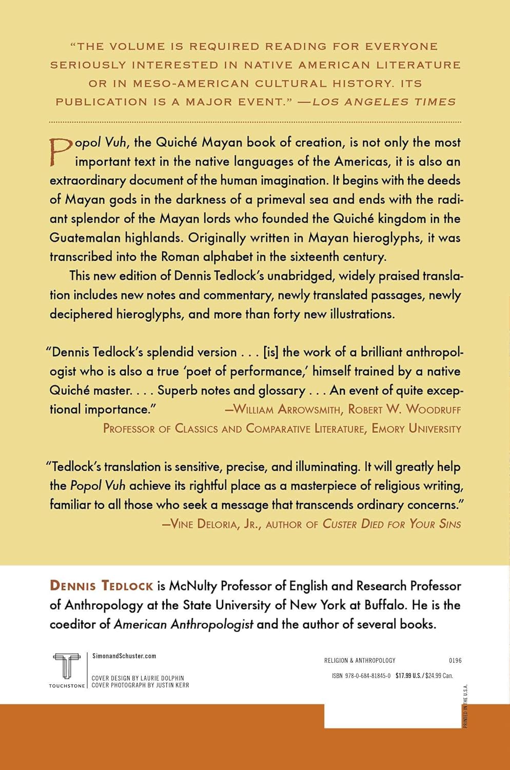 Popol Vuh: The Definitive Edition of the Mayan Book of the Dawn of Life and the Glories of (Revised)