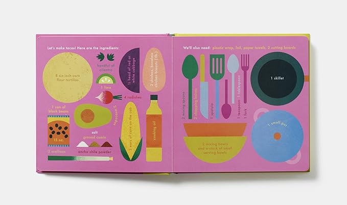 Tacos!: An Interactive Recipe Book (Cook In A Book) Board book