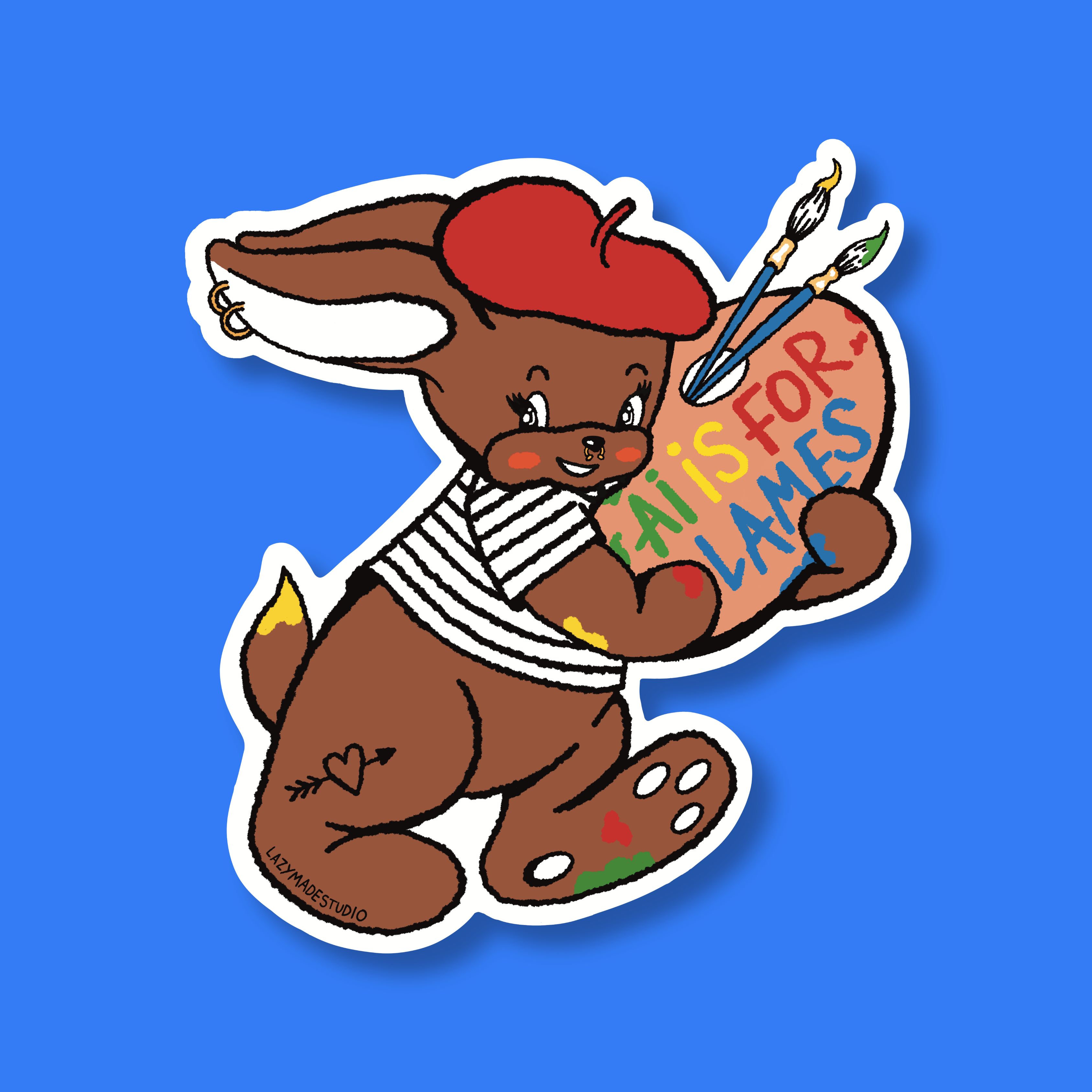 Art is for Lames Waterproof Sticker 